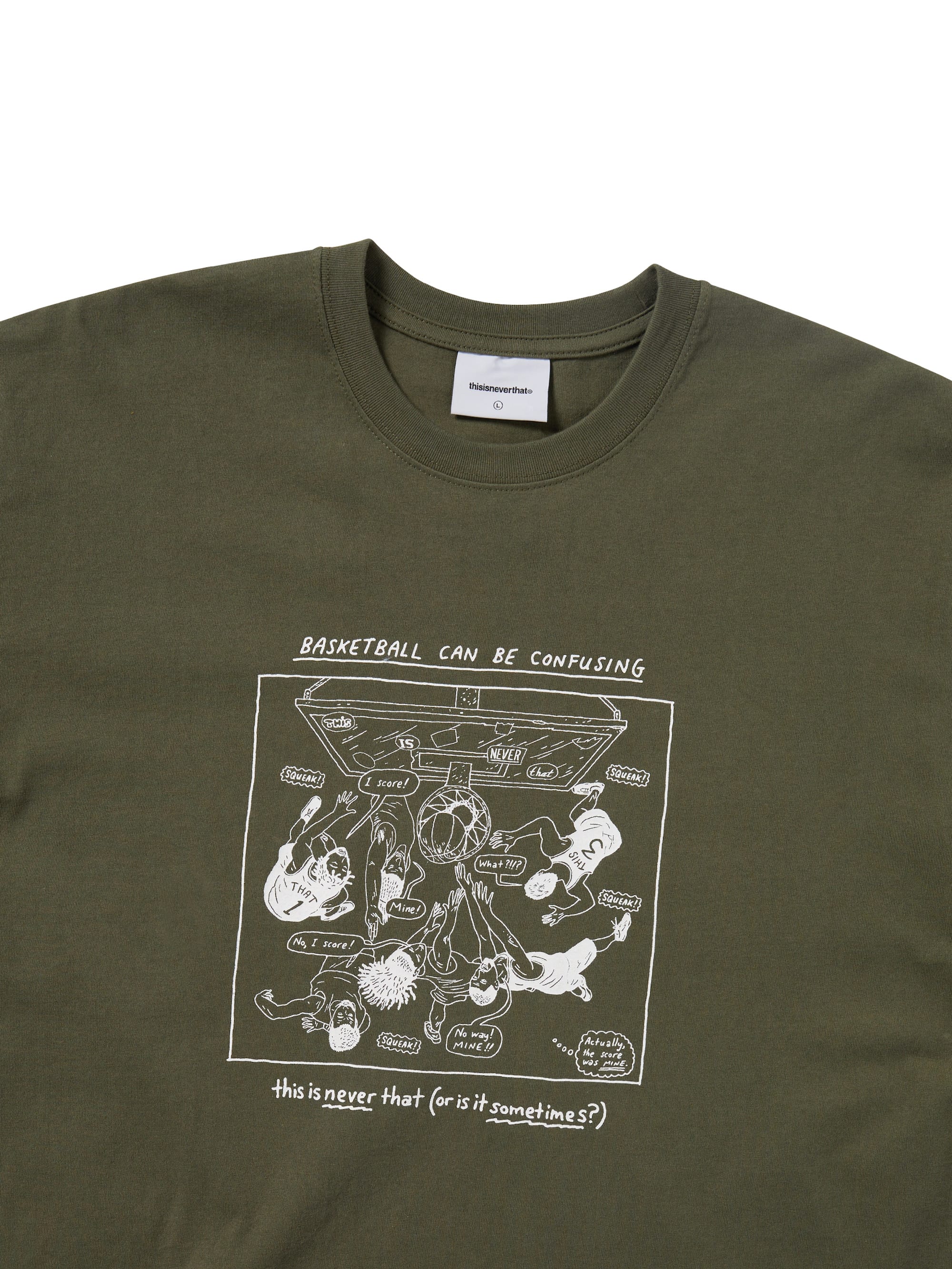 thisisneverthat - Confusing Basketball Tee (Olive) product image 2 | TRAB K-Fashion Australia