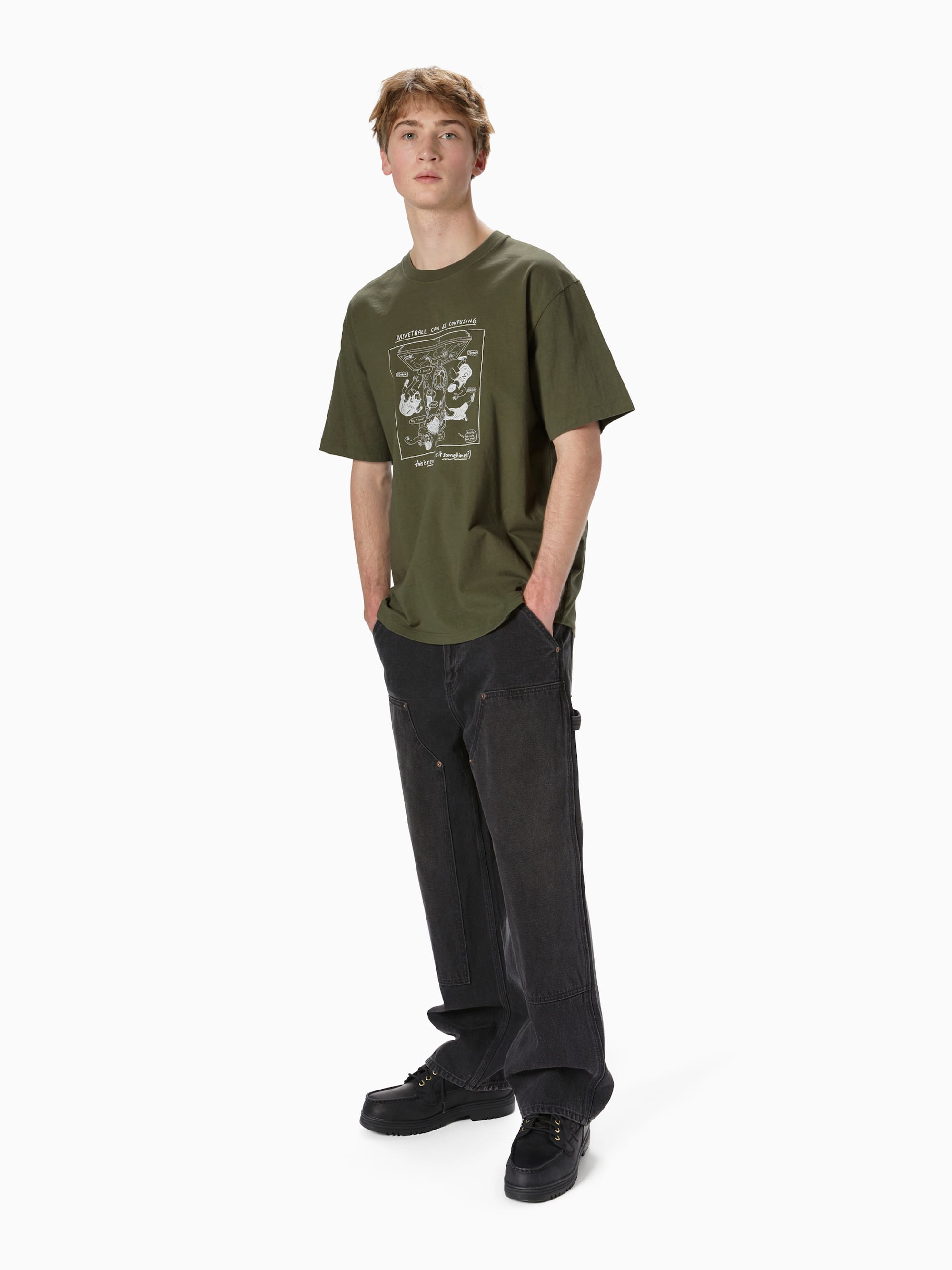 thisisneverthat - Confusing Basketball Tee (Olive) product image 4 | TRAB K-Fashion Australia