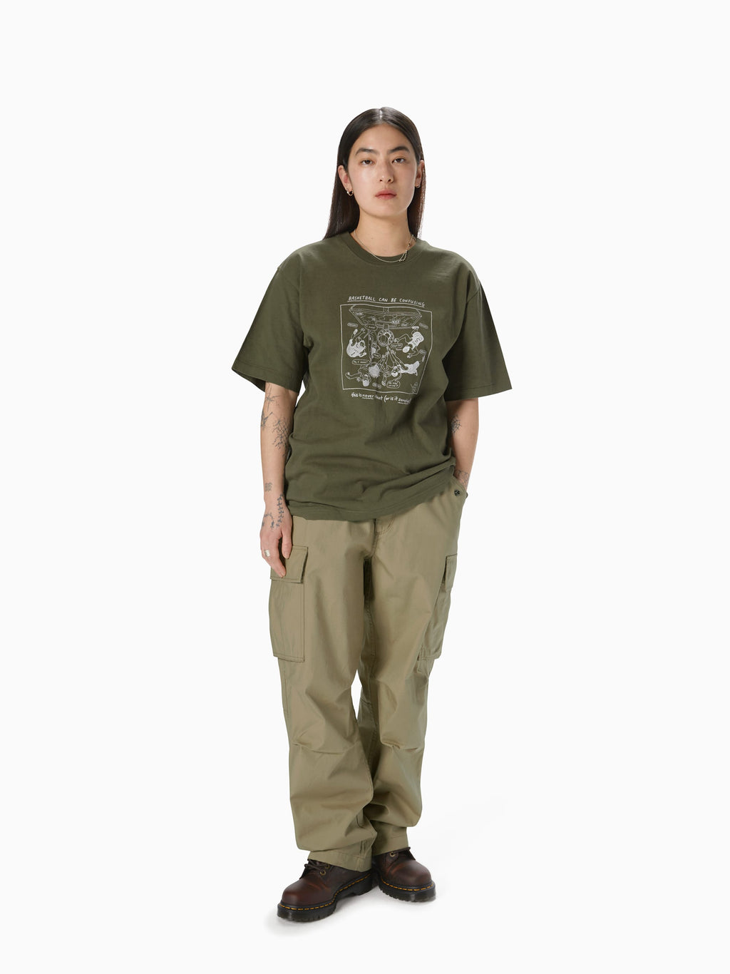 thisisneverthat - Confusing Basketball Tee (Olive) product image 5 | TRAB K-Fashion Australia