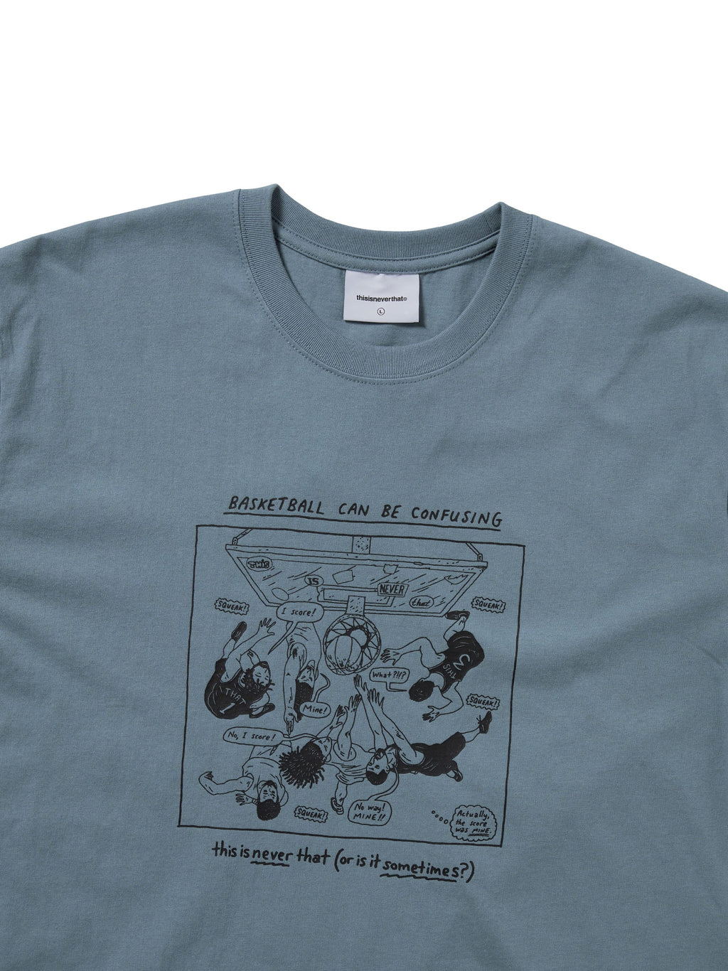 thisisneverthat - Confusing Basketball Tee (Slate) product image 2 | TRAB K-Fashion Australia