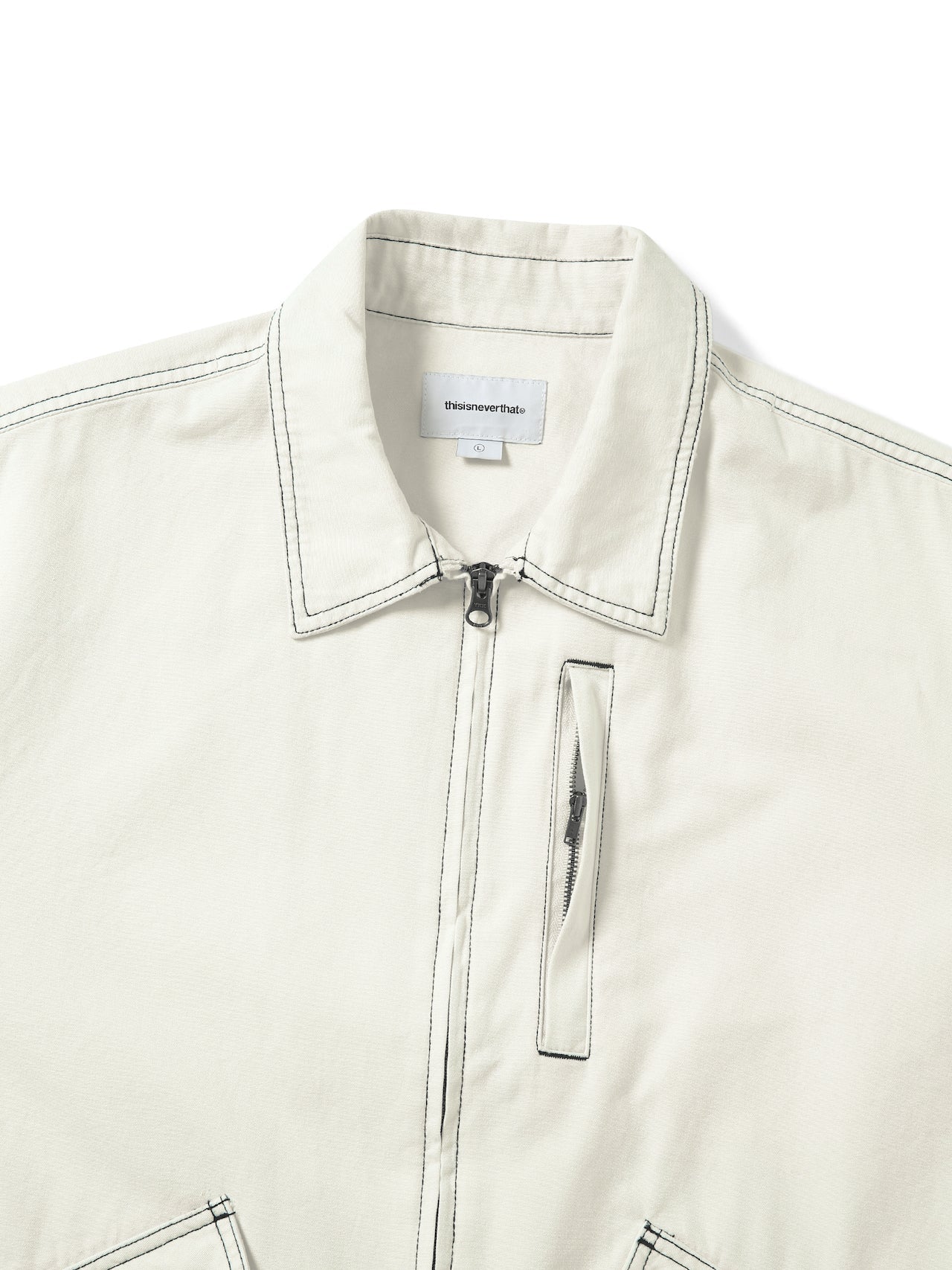 thisisneverthat - Contrast Stitch Jacket (ecru) product image 2 | TRAB K-Fashion Australia