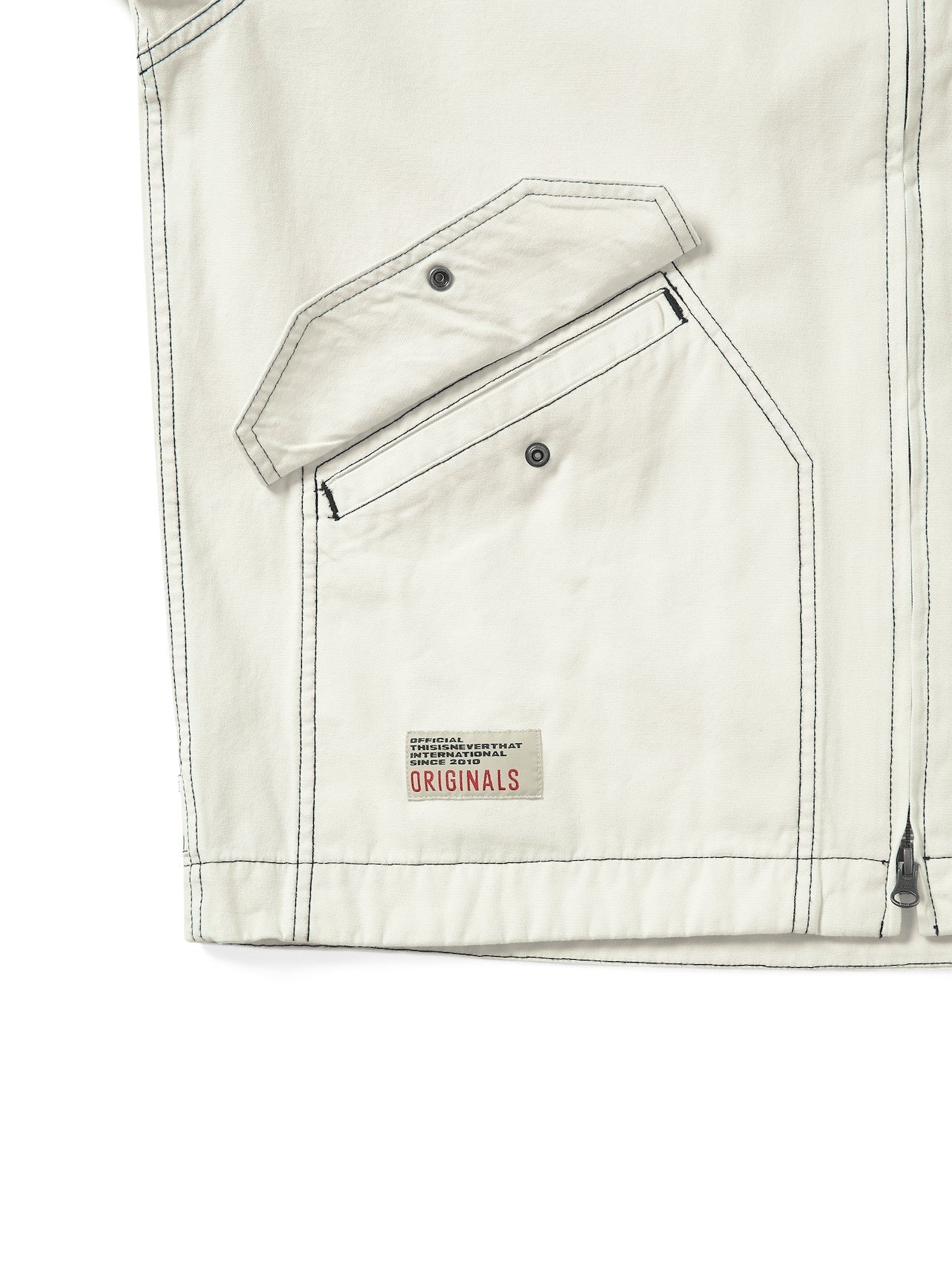 thisisneverthat - Contrast Stitch Jacket (ecru) product image 4 | TRAB K-Fashion Australia