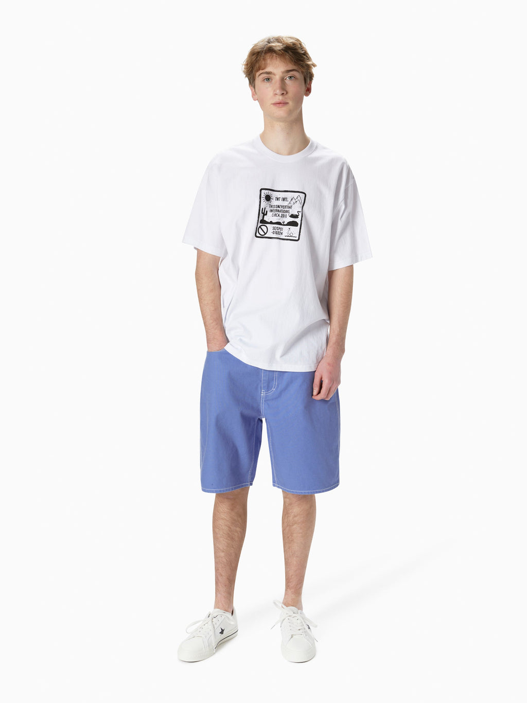 thisisneverthat - Contrast Stitch Short (blue) product image 5 | TRAB K-Fashion Australia