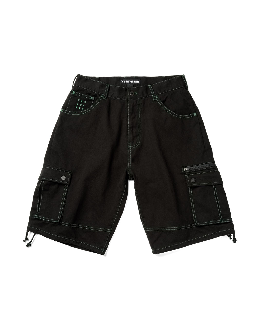 yeseyesee - Contrast Stitch Cargo Shorts (Black) product image 1 | TRAB K-Fashion Australia