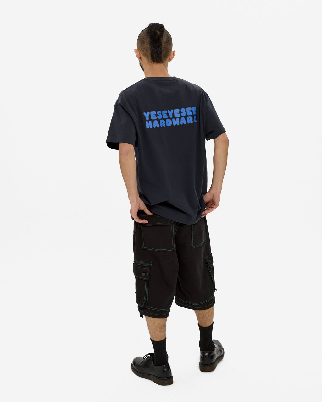 yeseyesee - Contrast Stitch Cargo Shorts (Black) product image 8 | TRAB K-Fashion Australia