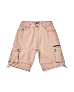 yeseyesee - Contrast Stitch Cargo Shorts (Coral) product image 1 | TRAB K-Fashion Australia