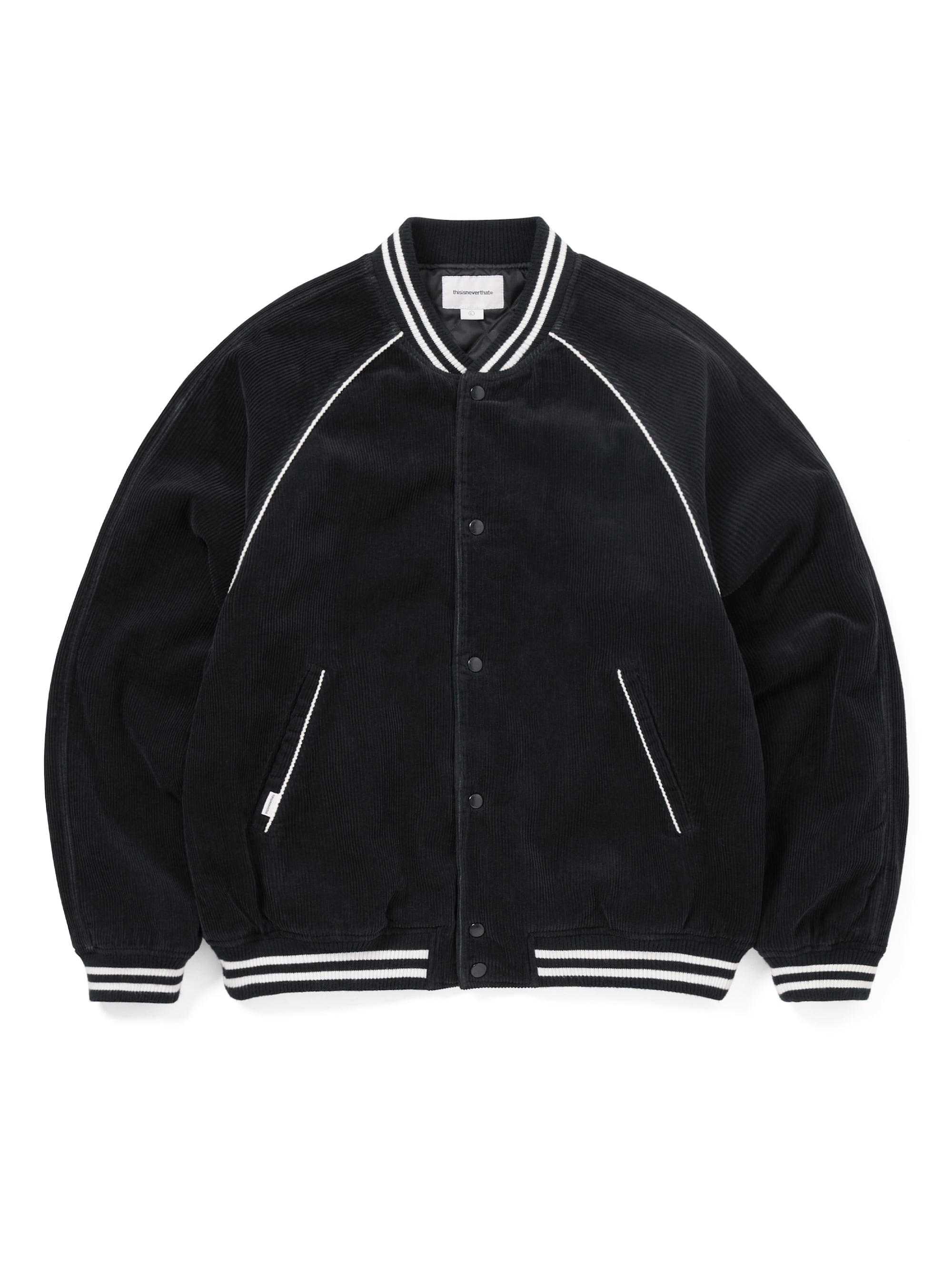 thisisneverthat - Corduroy Varsity Jacket (stone) product image 1 | TRAB K-Fashion Australia