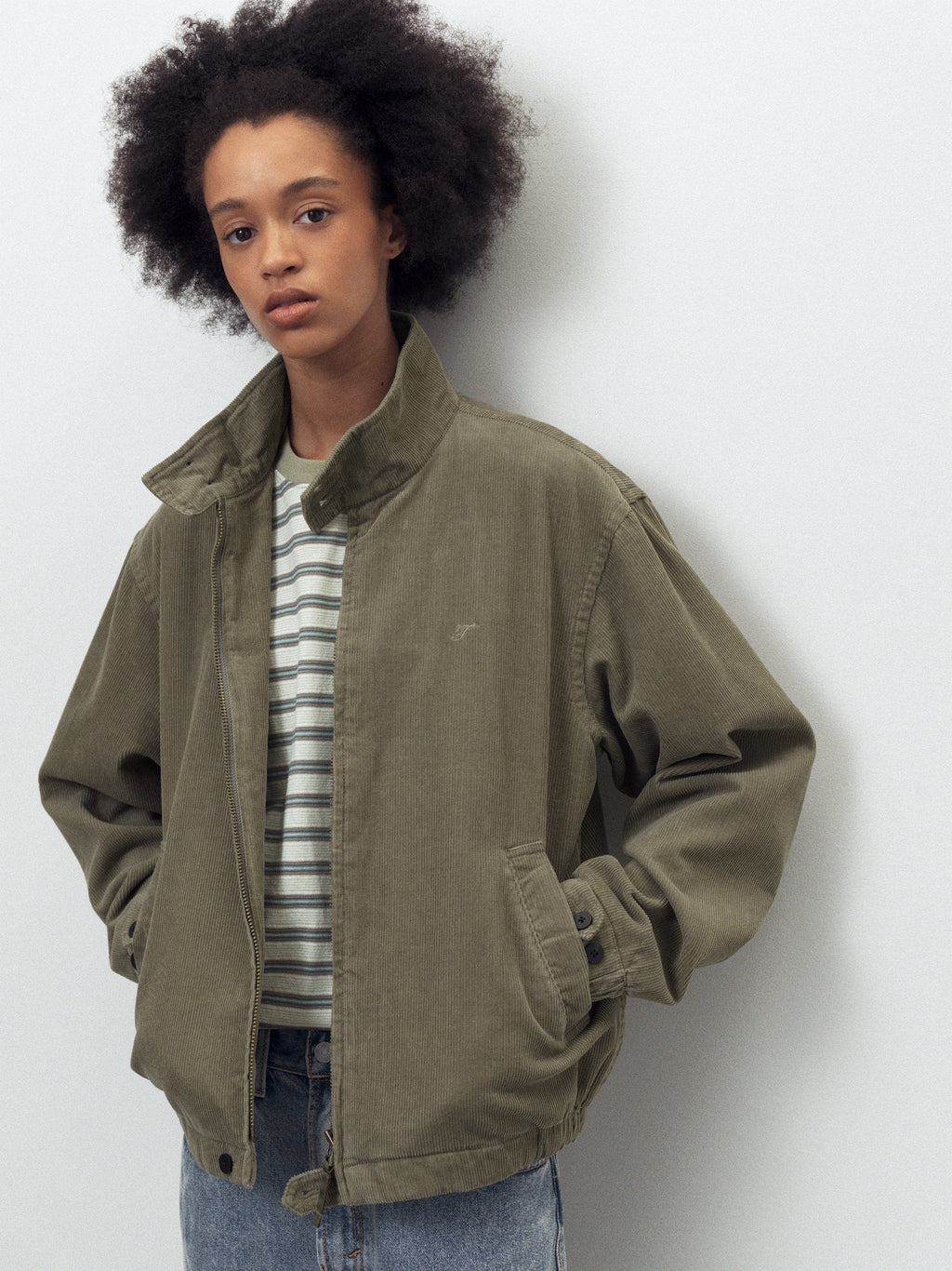 thisisneverthat - Corduroy Harrington Jacket (Olive Drab) product image 6 | TRAB K-Fashion Australia