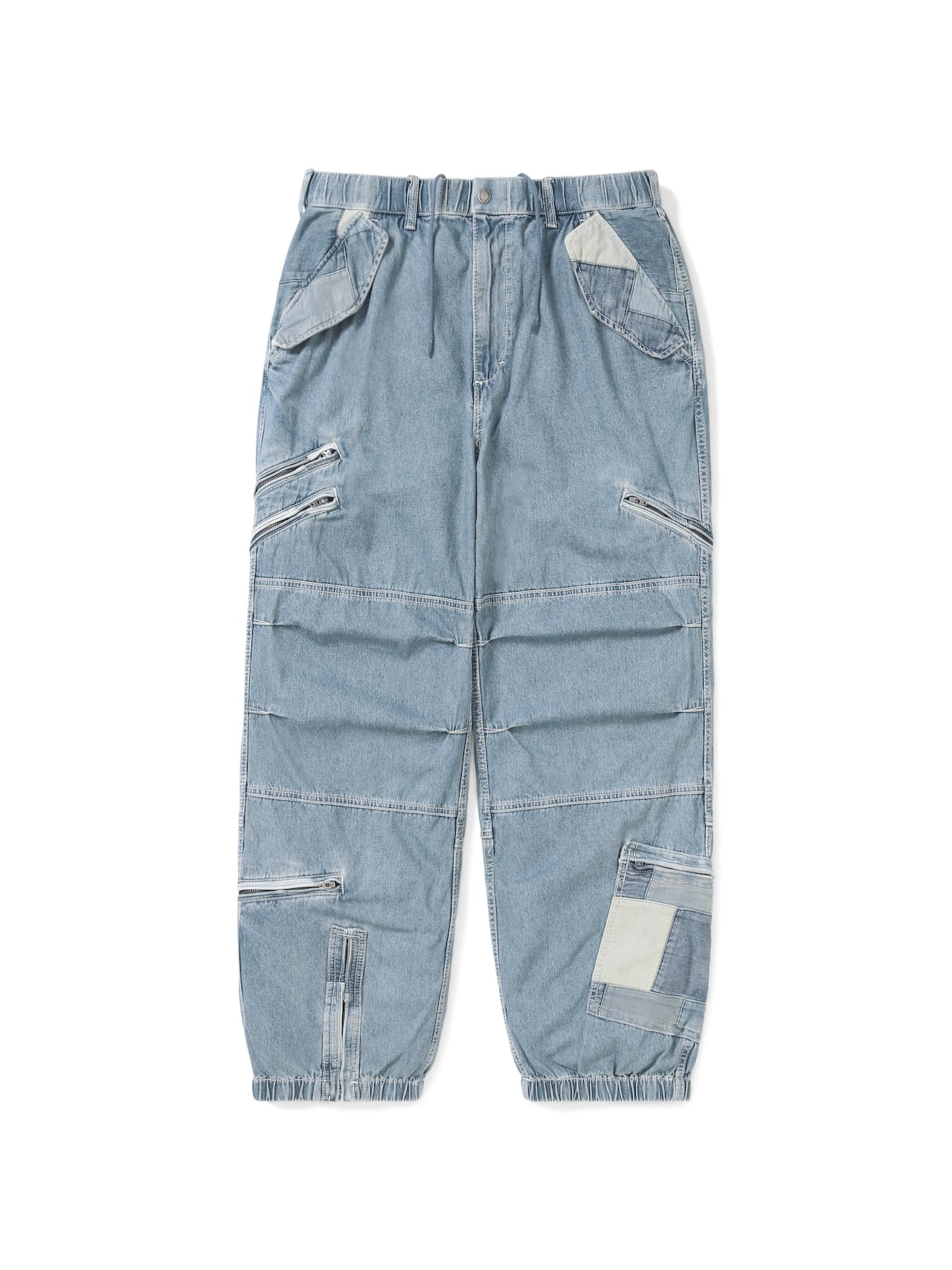 thisisneverthat - Crazy Multi Zip Pant Washed (Blue) product image 1 | TRAB K-Fashion Australia