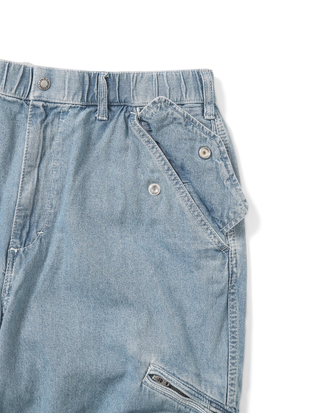 thisisneverthat - Crazy Multi Zip Pant Washed (Blue) product image 3 | TRAB K-Fashion Australia