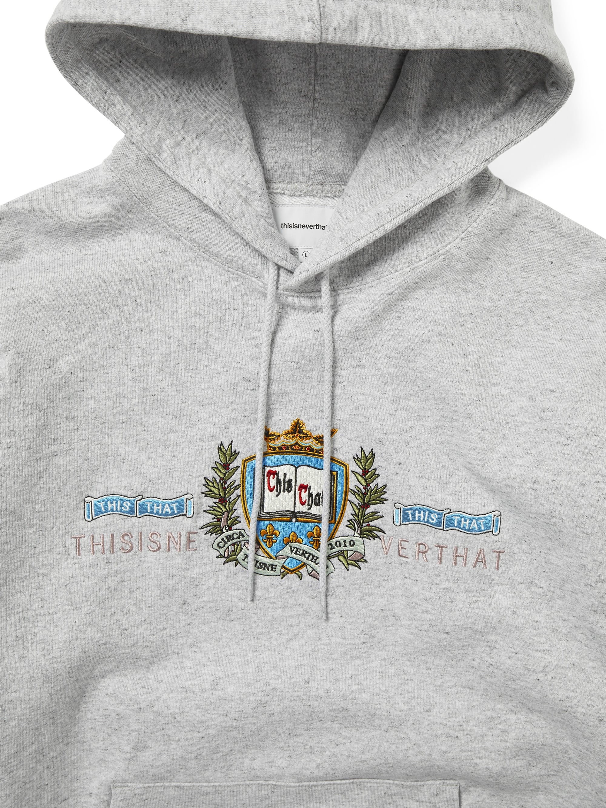 thisisneverthat - Crest Hoodie Heather (Grey) product image 2 | TRAB K-Fashion Australia