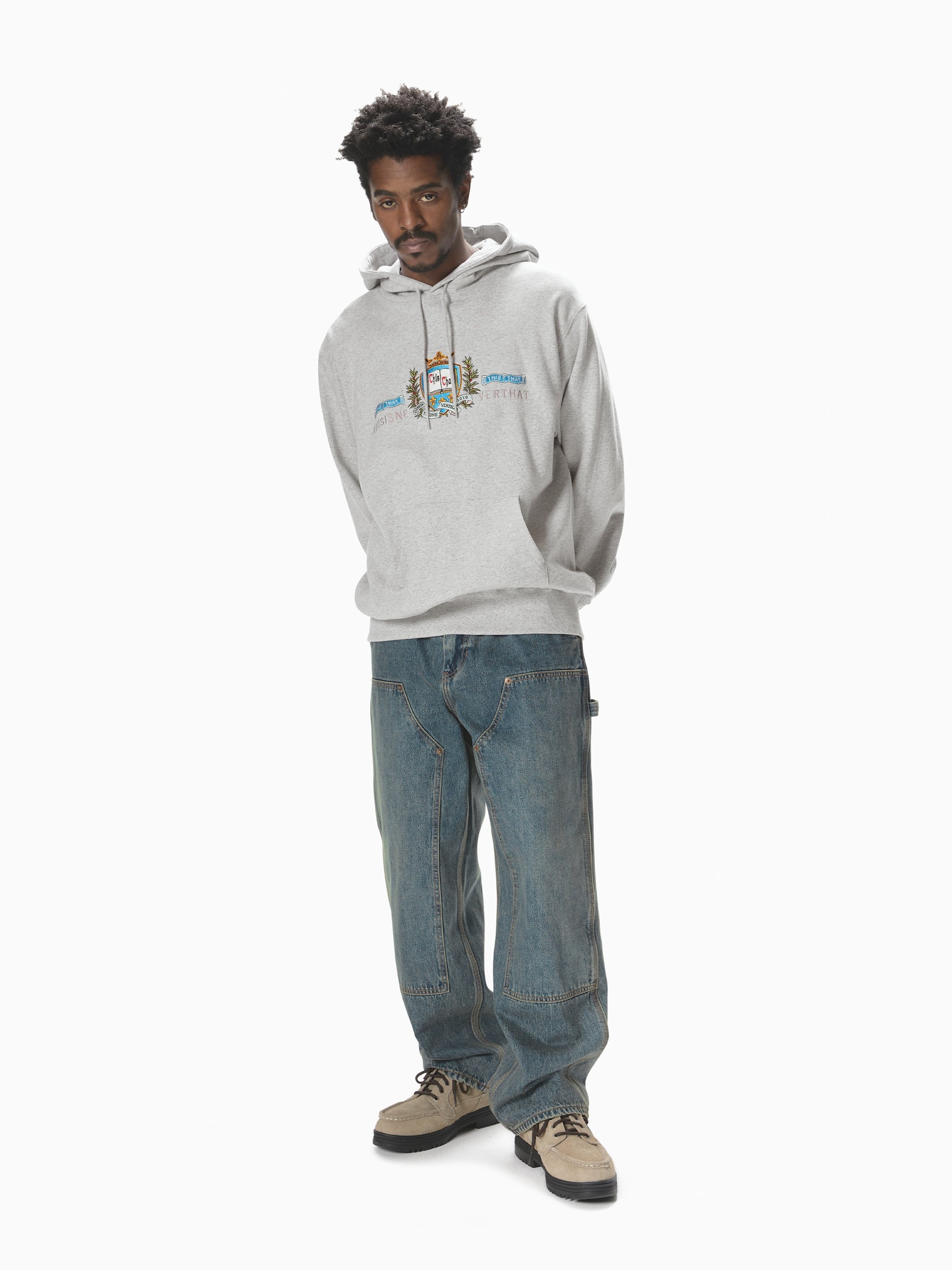 thisisneverthat - Crest Hoodie Heather (Grey) product image 4 | TRAB K-Fashion Australia