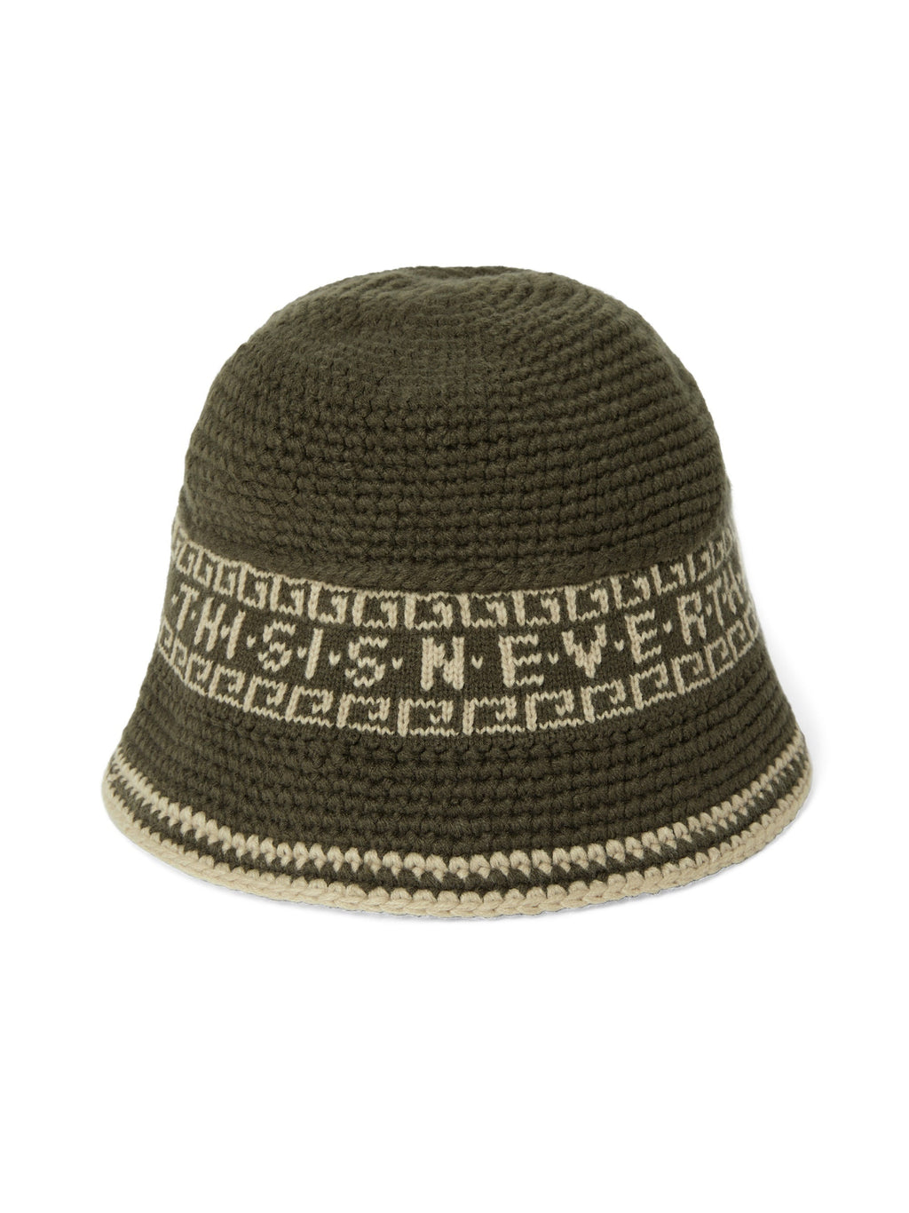 thisisneverthat - Crochet Bucket Hat (Olive) product image 1 | TRAB K-Fashion Australia