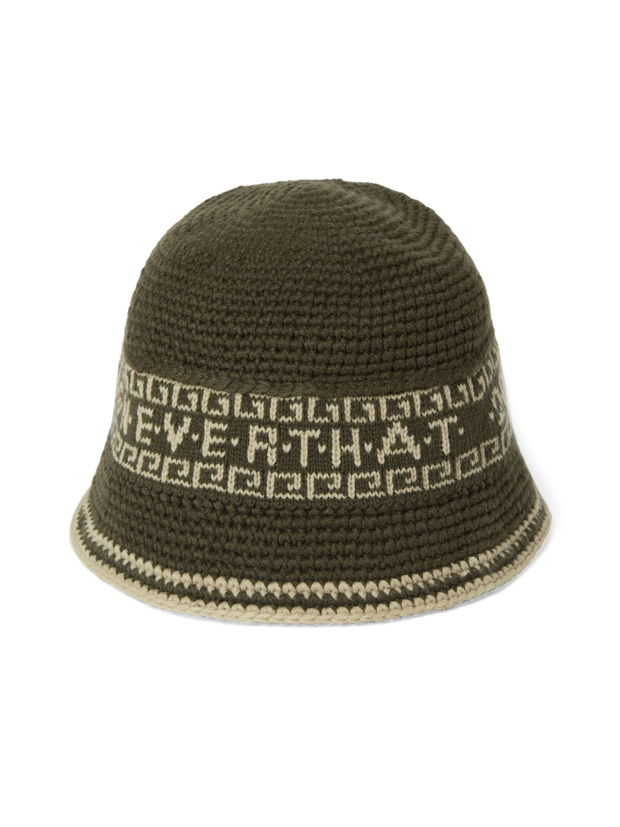 thisisneverthat - Crochet Bucket Hat (Olive) product image 2 | TRAB K-Fashion Australia