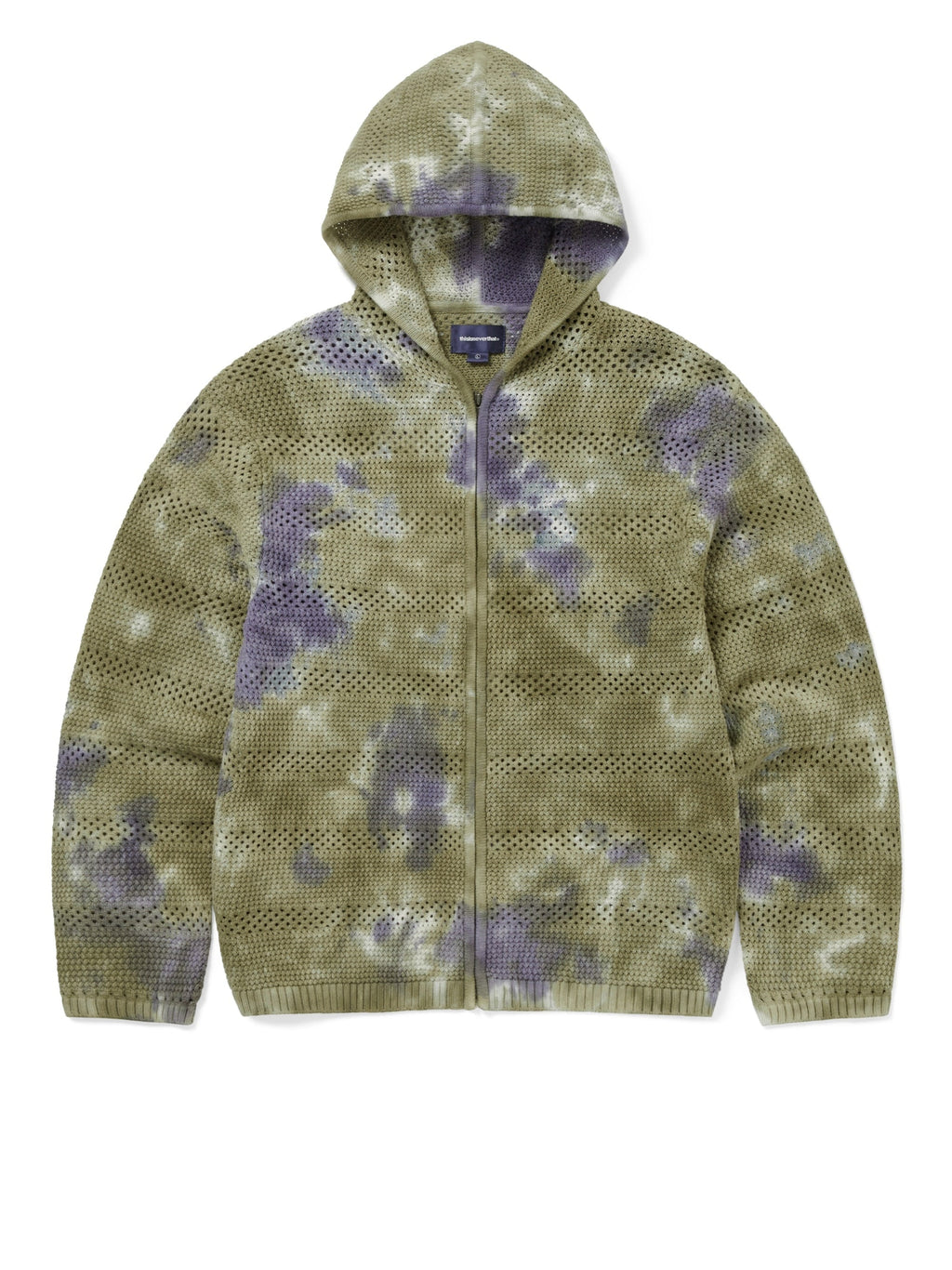 thisisneverthat - Crochet Knit Zip Hoodie (Olive Green) product image 1 | TRAB K-Fashion Australia