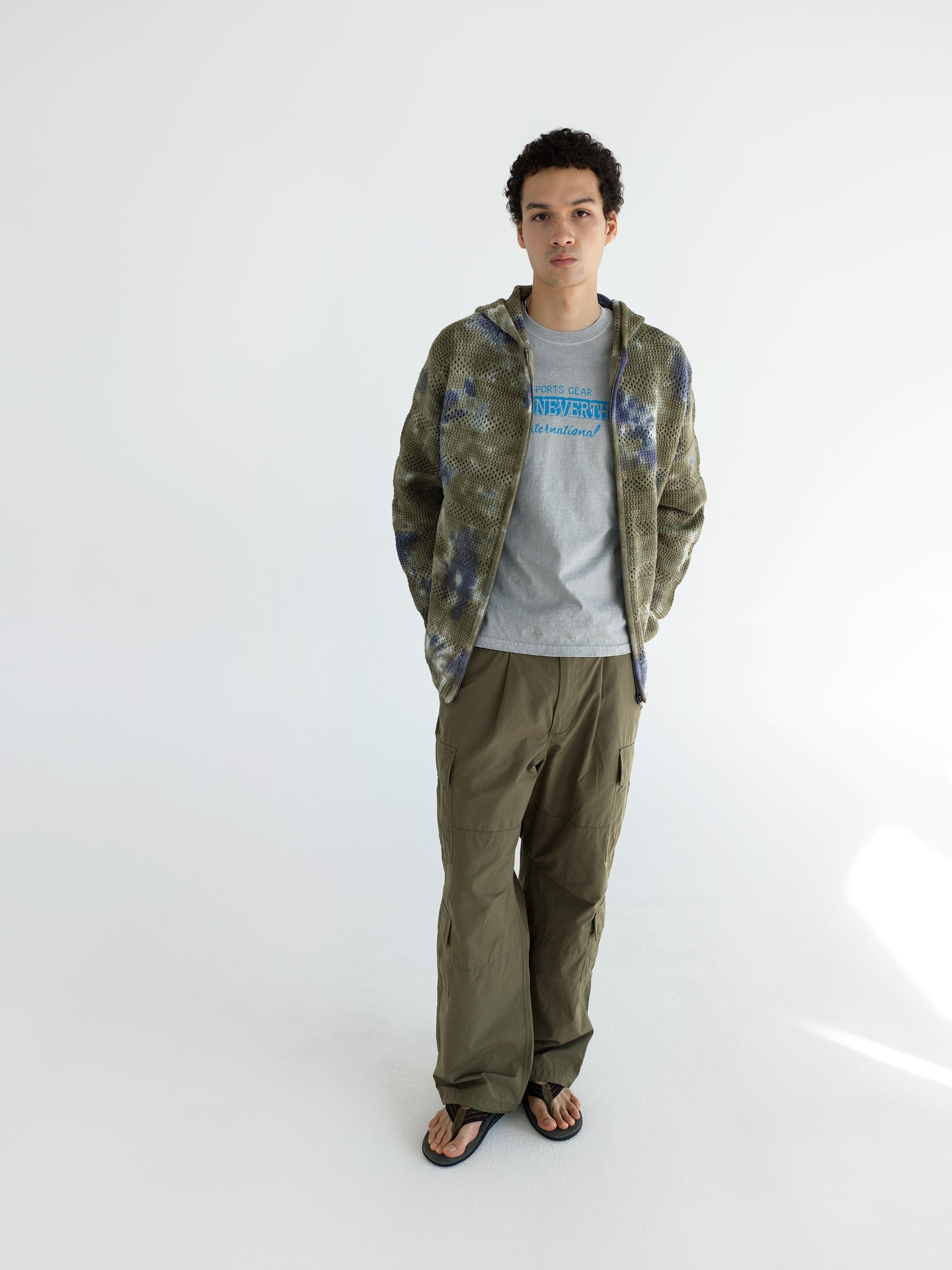 thisisneverthat - Crochet Knit Zip Hoodie (Olive Green) product image 4 | TRAB K-Fashion Australia