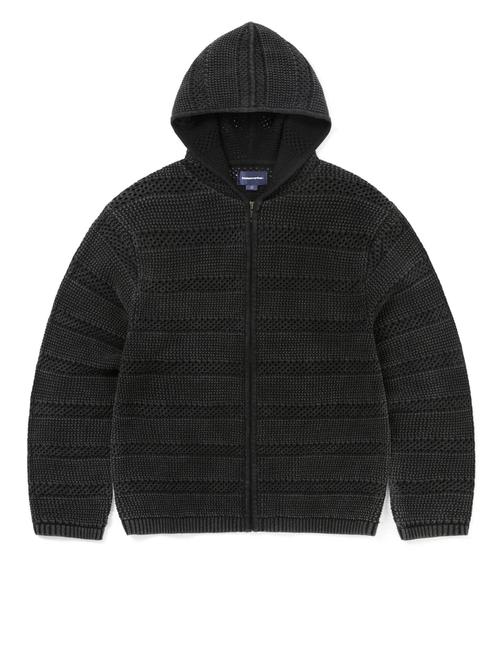 thisisneverthat - Crochet Knit Zip Hoodie (Olive Black) product image 1 | TRAB K-Fashion Australia