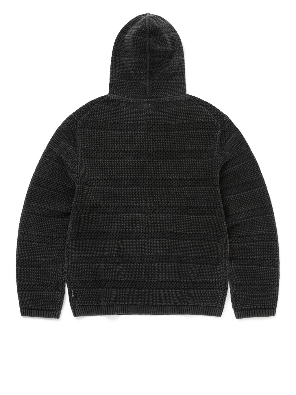 thisisneverthat - Crochet Knit Zip Hoodie (Washed Black) product image 3 | TRAB K-Fashion Australia