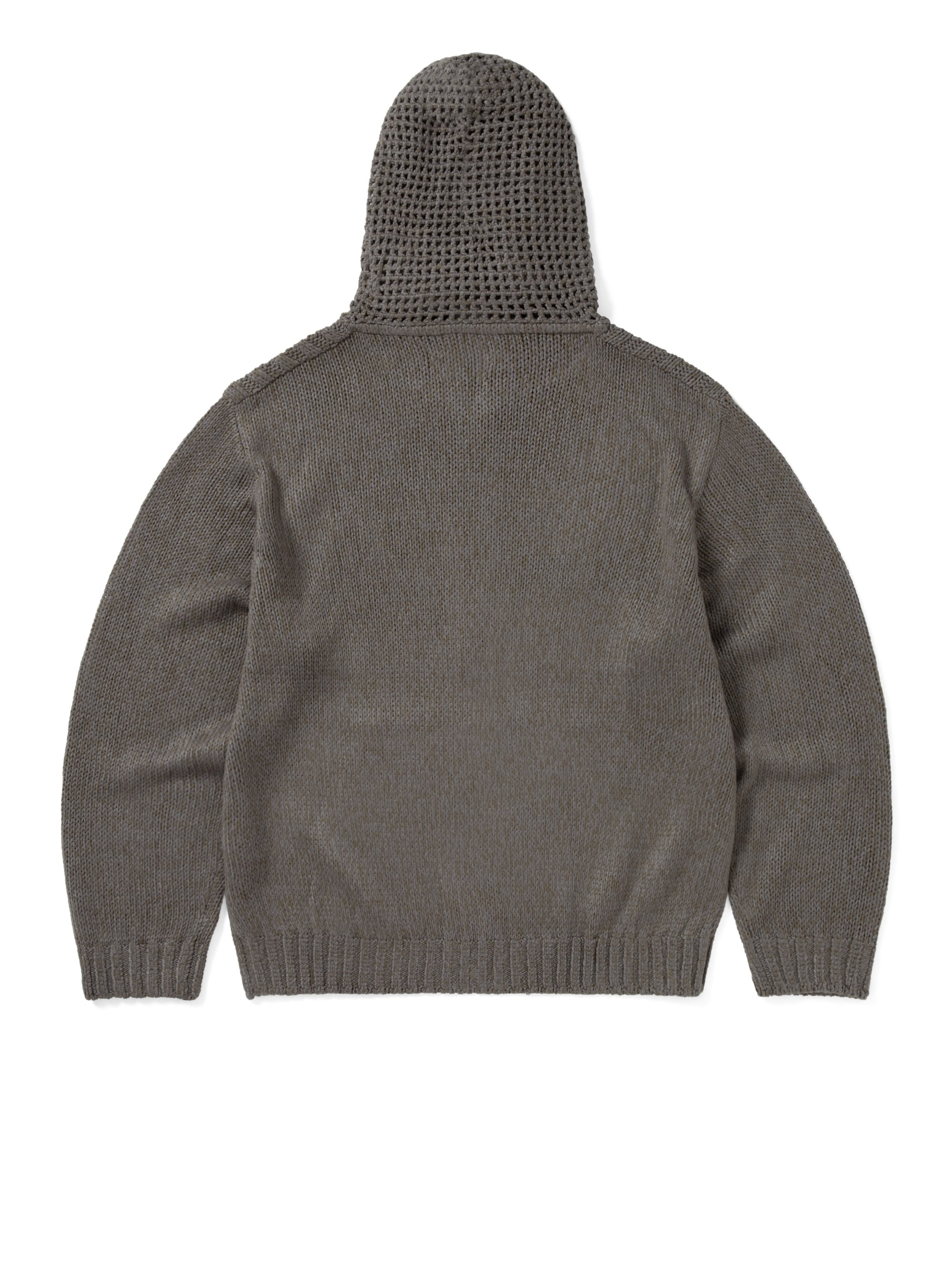 thisisneverthat - Crochet Knit Zip Up Hoodie (Grey) product image 3 | TRAB K-Fashion Australia