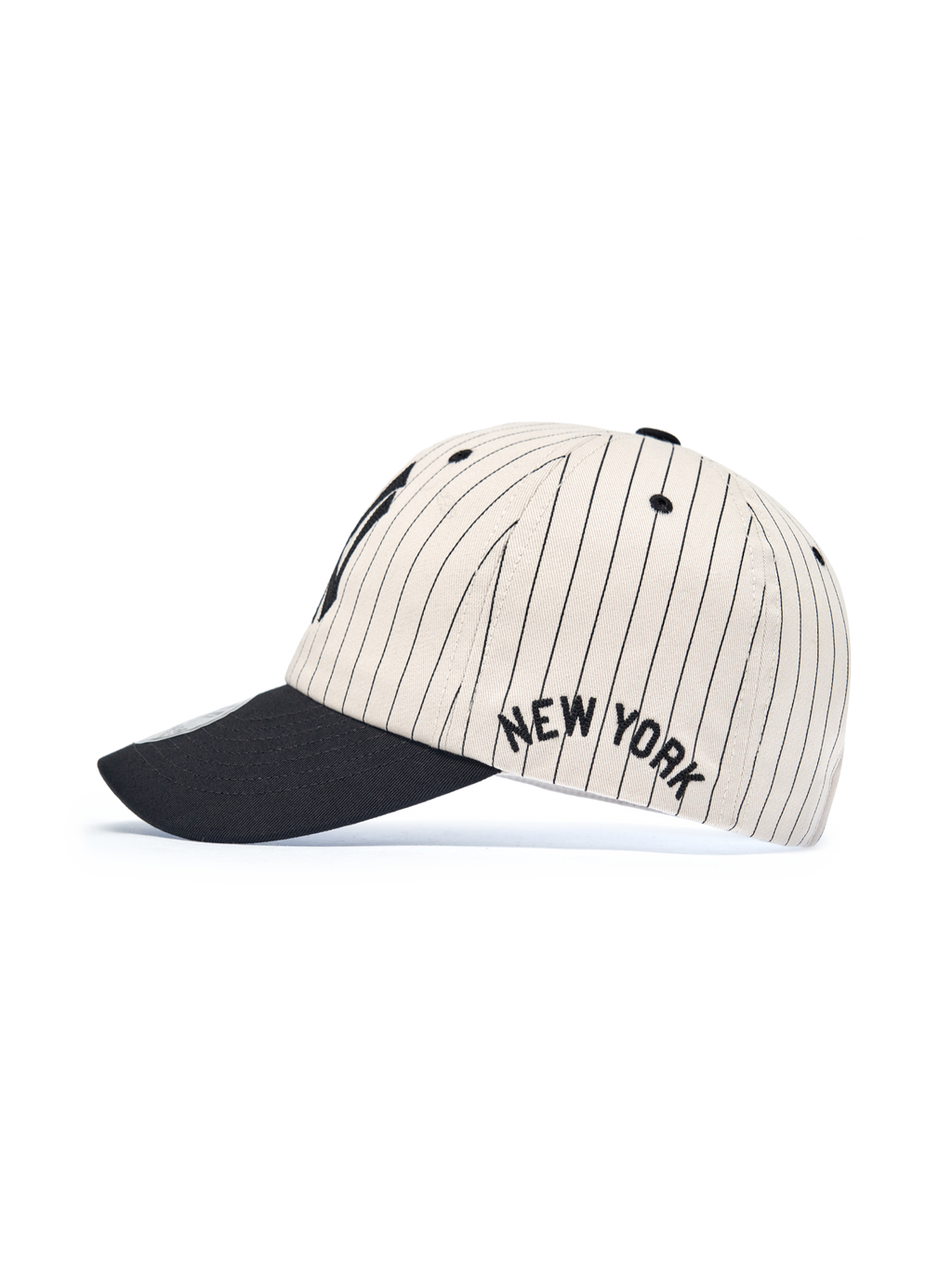 MLB Korea - MLB Signature Stripe Unstructured Ball Cap New York Yankees (Black) product image 6 | TRAB K-Fashion Australia