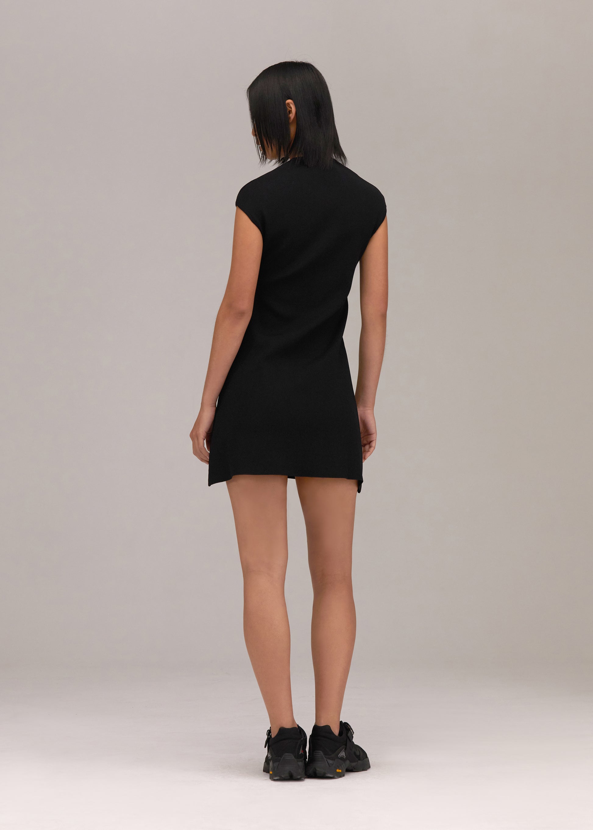 Hyein Seo - Knit Qipao Mini Dress (Black) product image 3 | TRAB K-Fashion Australia