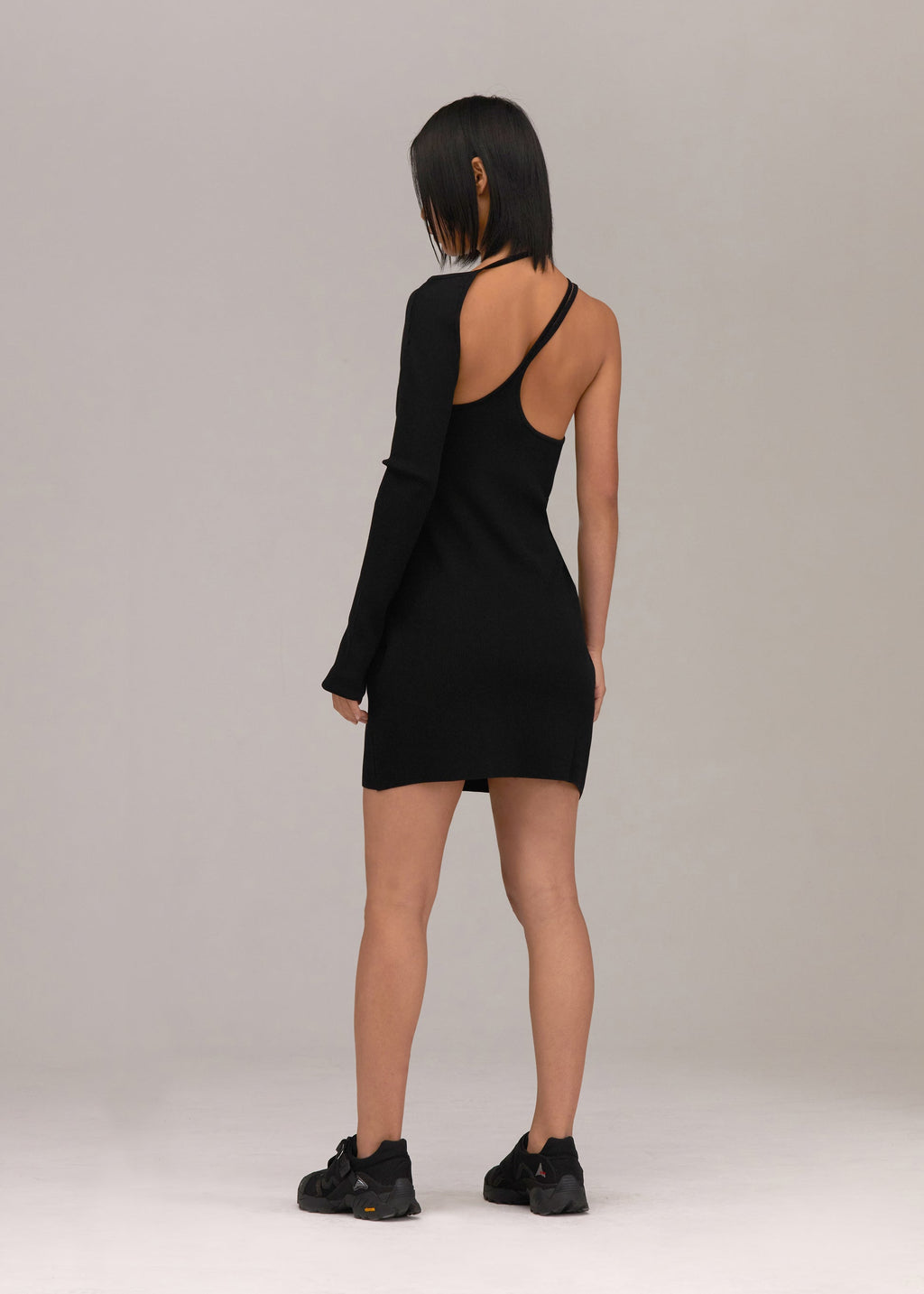 Hyein Seo - Knit Mini Dress w/ Sleeve (Black) product image 4 | TRAB K-Fashion Australia