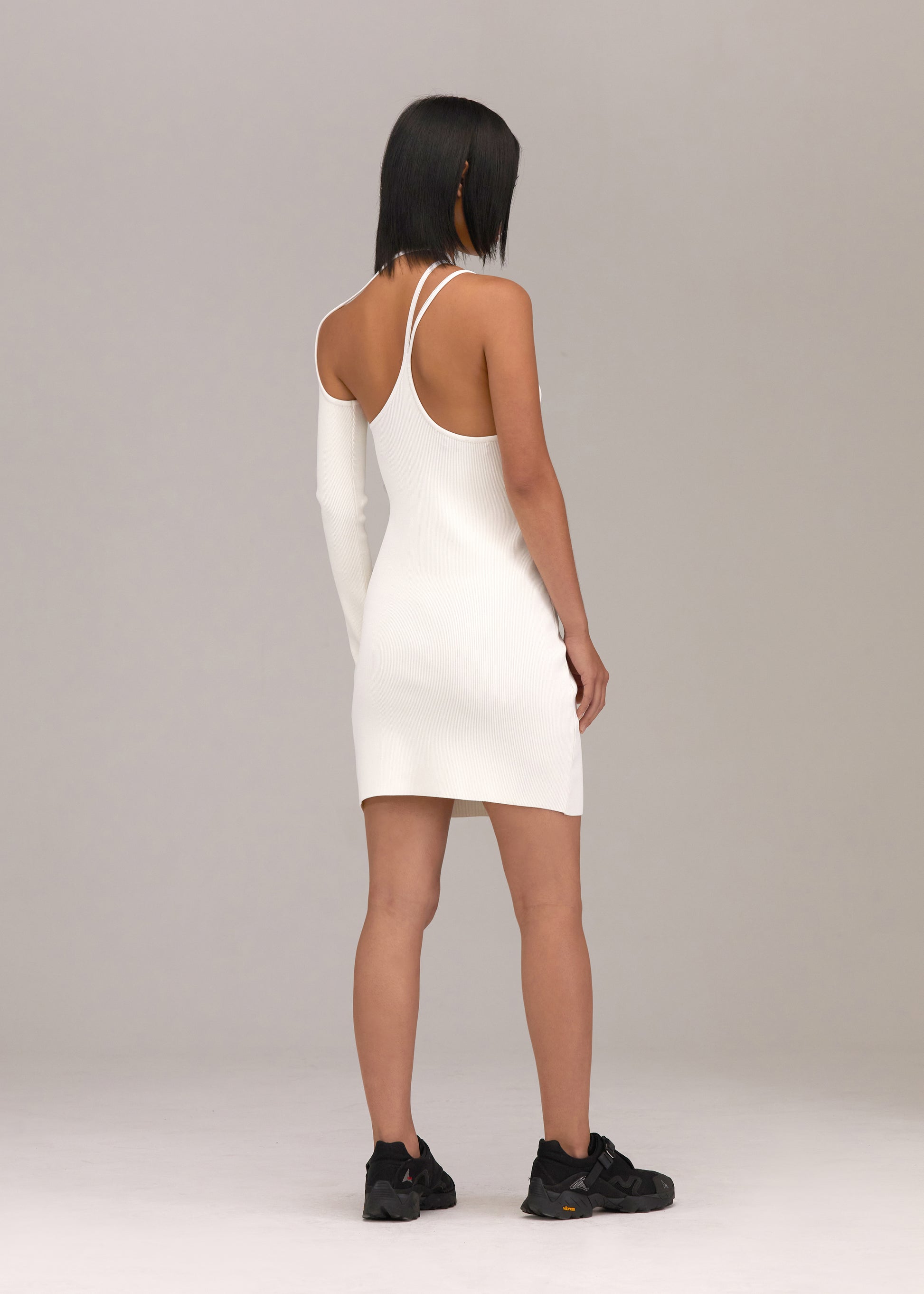 Hyein Seo - Knit Mini Dress w/ Sleeve (White) product image 4 | TRAB K-Fashion Australia