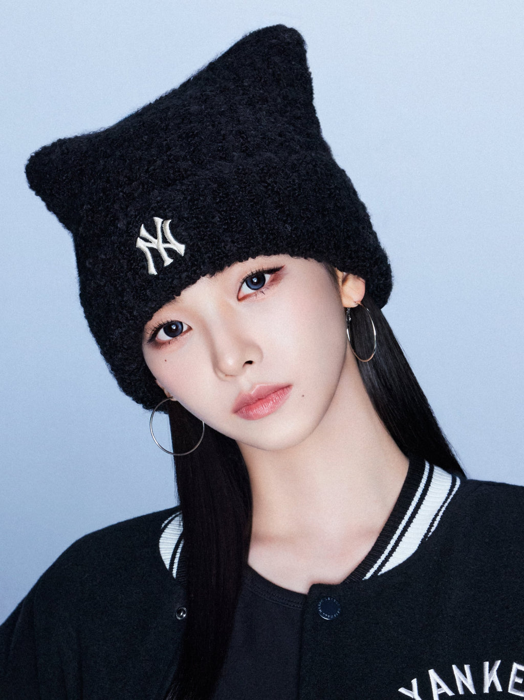 MLB Korea - MLB Plush Meow Beanie New York Yankees (Black) product image 1 | TRAB K-Fashion Australia