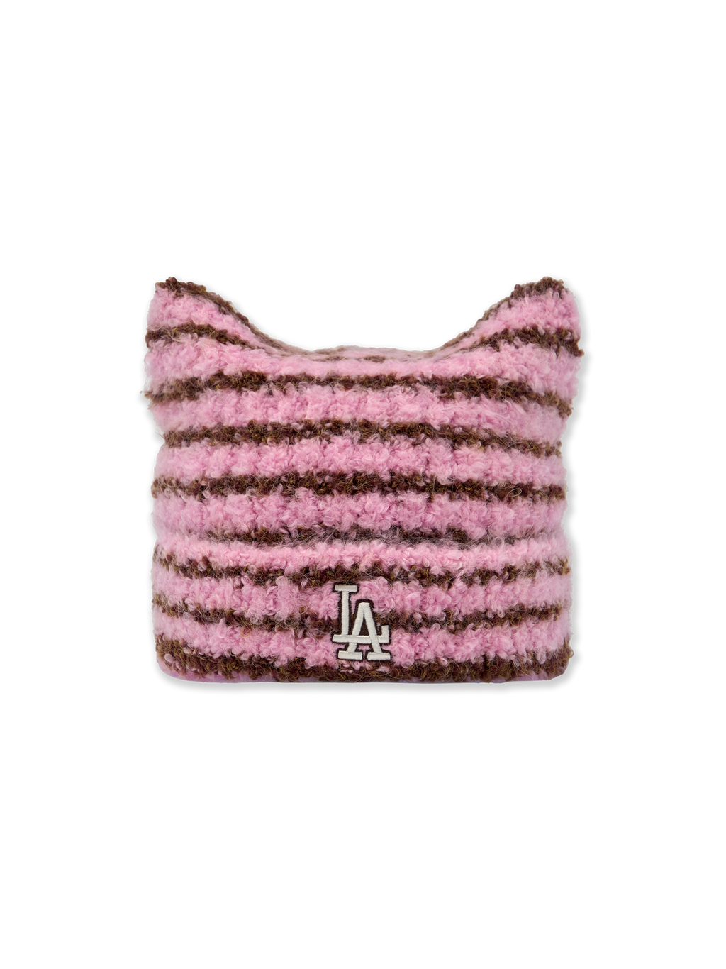 MLB Korea - MLB Striped Meow Beanie LA Dodgers (Pink) product image 1 | TRAB K-Fashion Australia