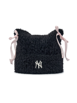MLB Korea - MLB Ribbon Meow Beanie New York Yankees (Black) product image 1 | TRAB K-Fashion Australia
