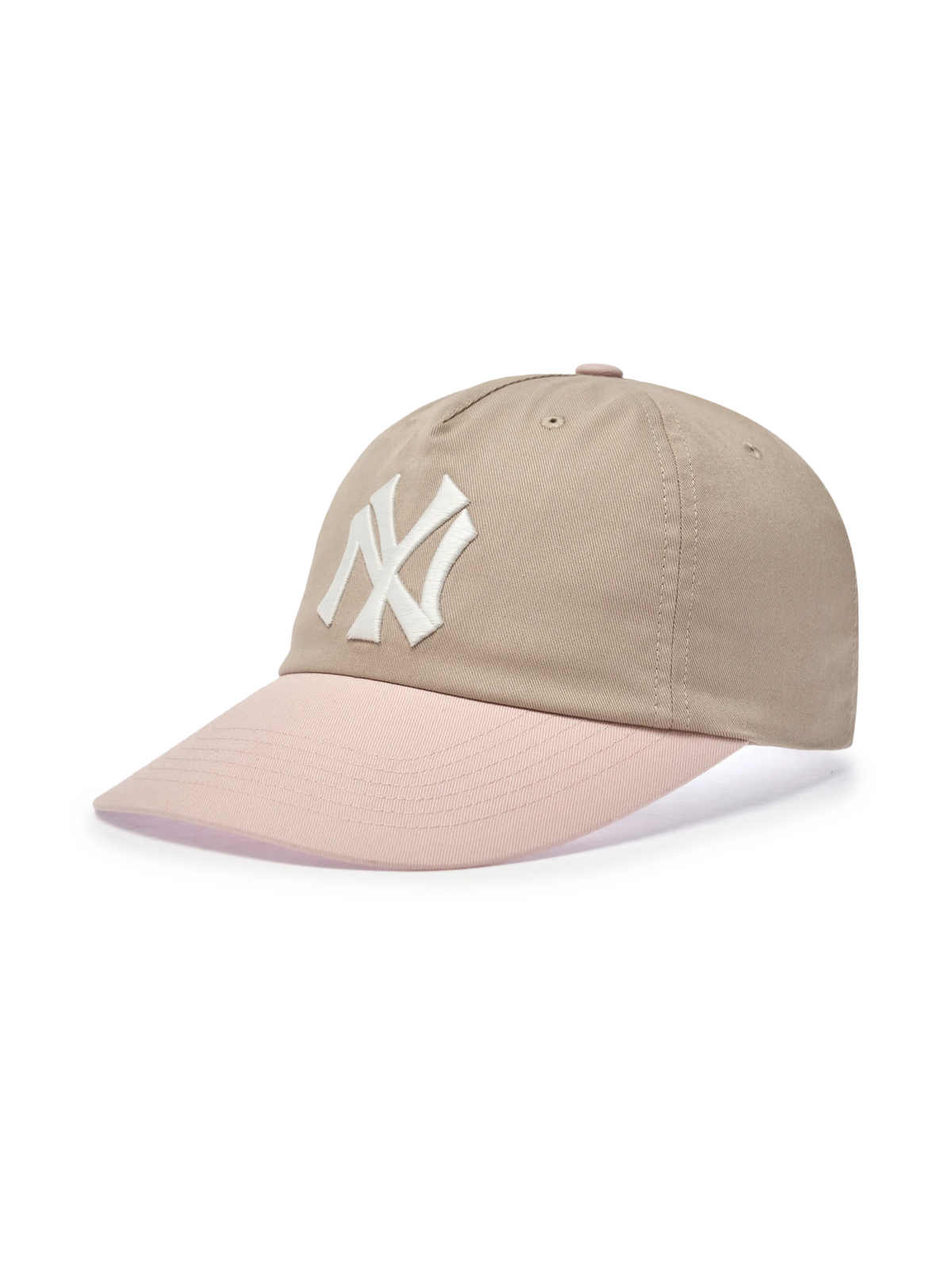 MLB Korea - MLB Q-Fit Color Block Unstructured Ball Cap New York Yankees (Light Beige) product image 2 | TRAB K-Fashion Australia