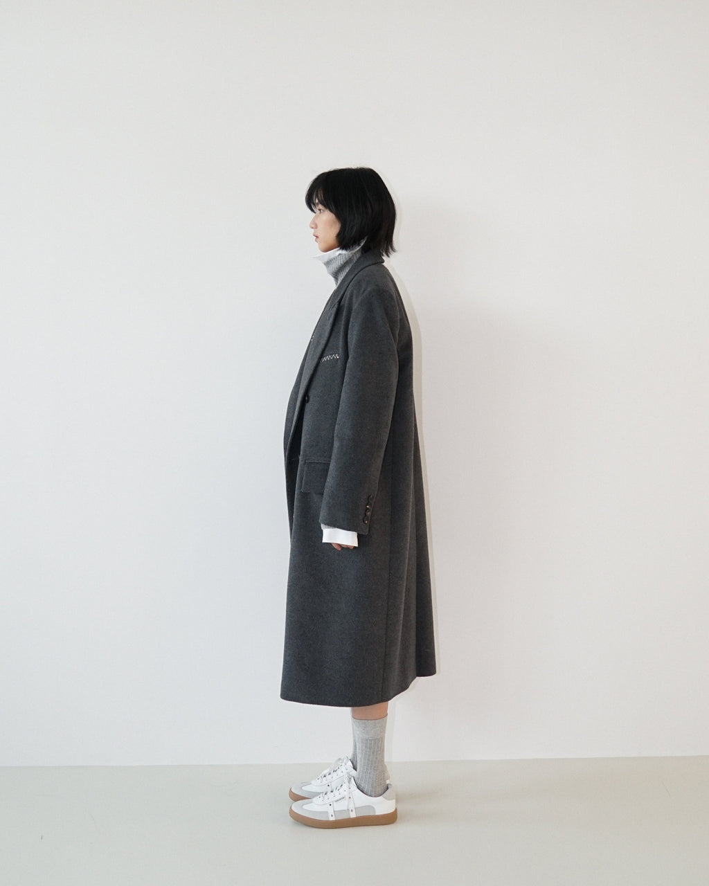 Kimhe Kim - Daniel Double Brestead Coat (Grey) product image 3 | TRAB K-Fashion Australia
