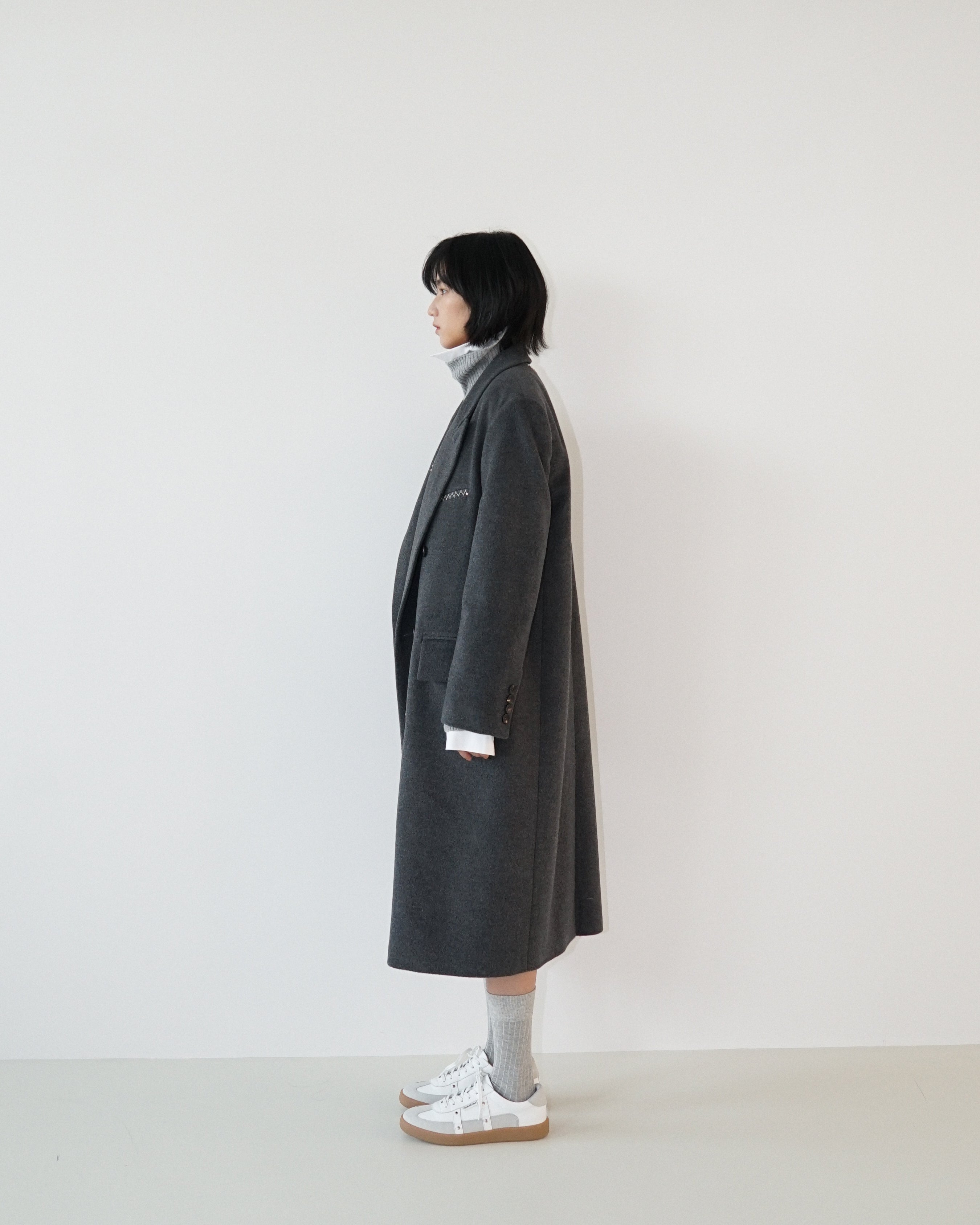 Kimhe Kim - Daniel Double Brestead Coat (Grey) product image 3 | TRAB K-Fashion Australia