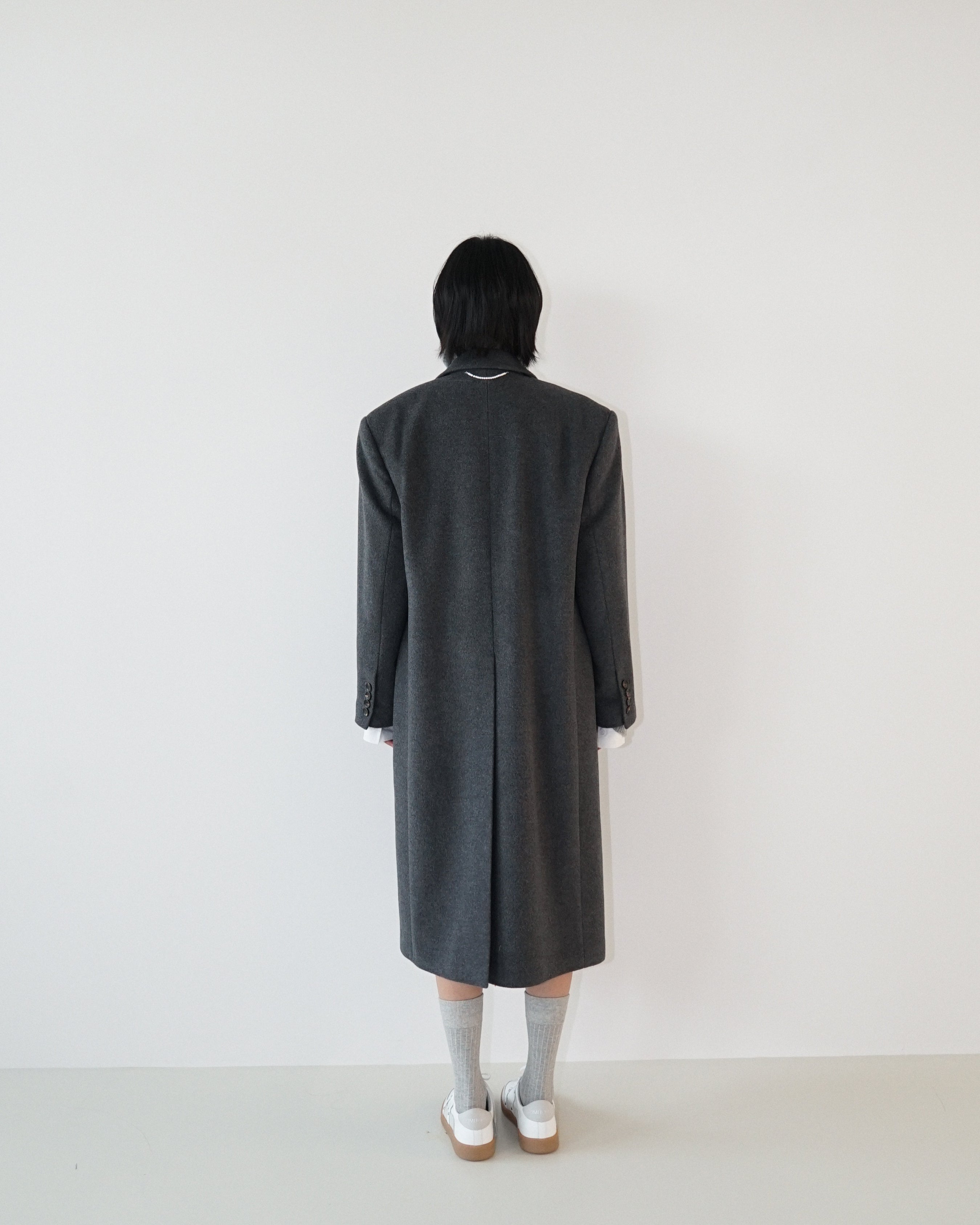 Kimhe Kim - Daniel Double Brestead Coat (Grey) product image 4 | TRAB K-Fashion Australia