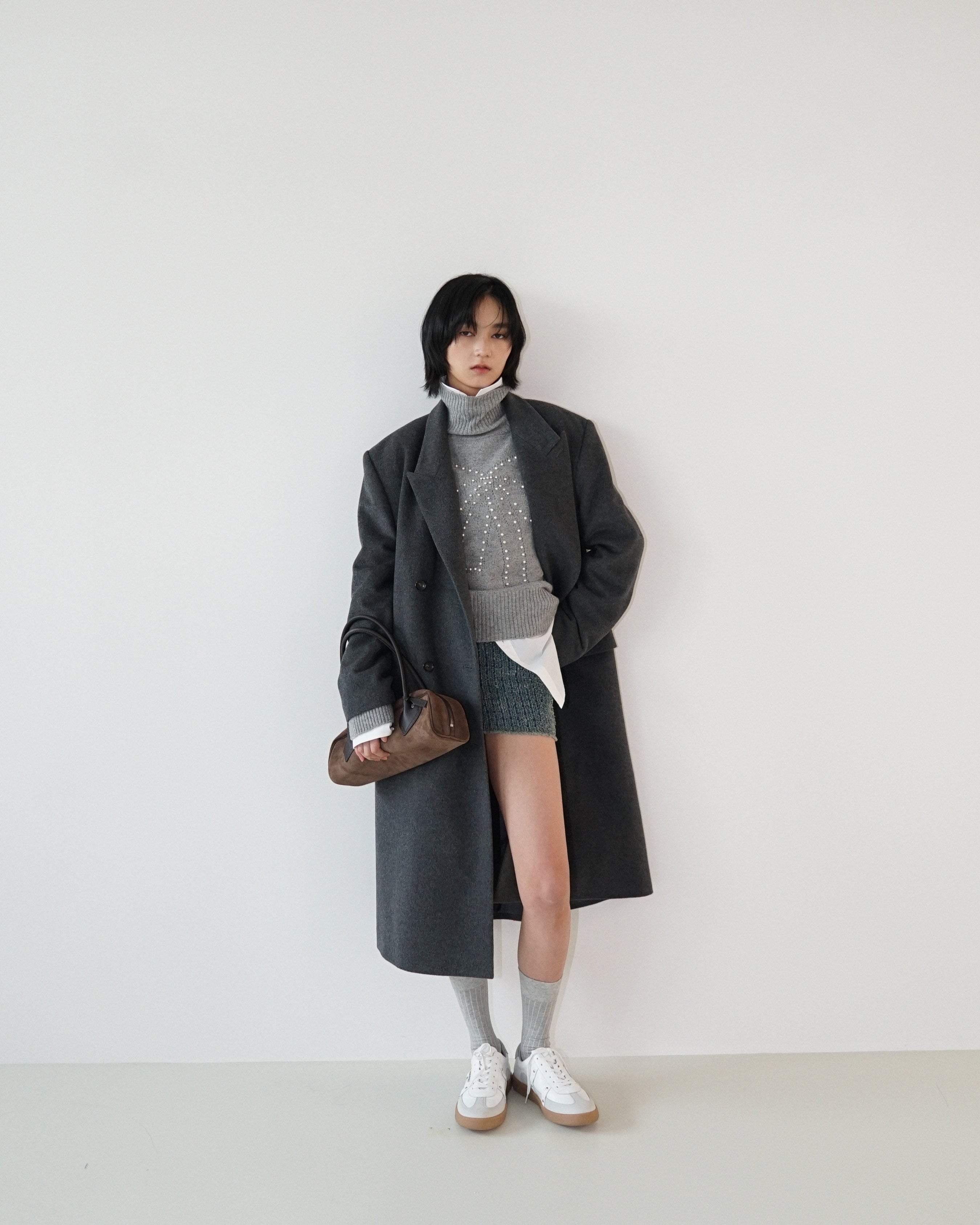 Kimhe Kim - Daniel Double Brestead Coat (Grey) product image 5 | TRAB K-Fashion Australia