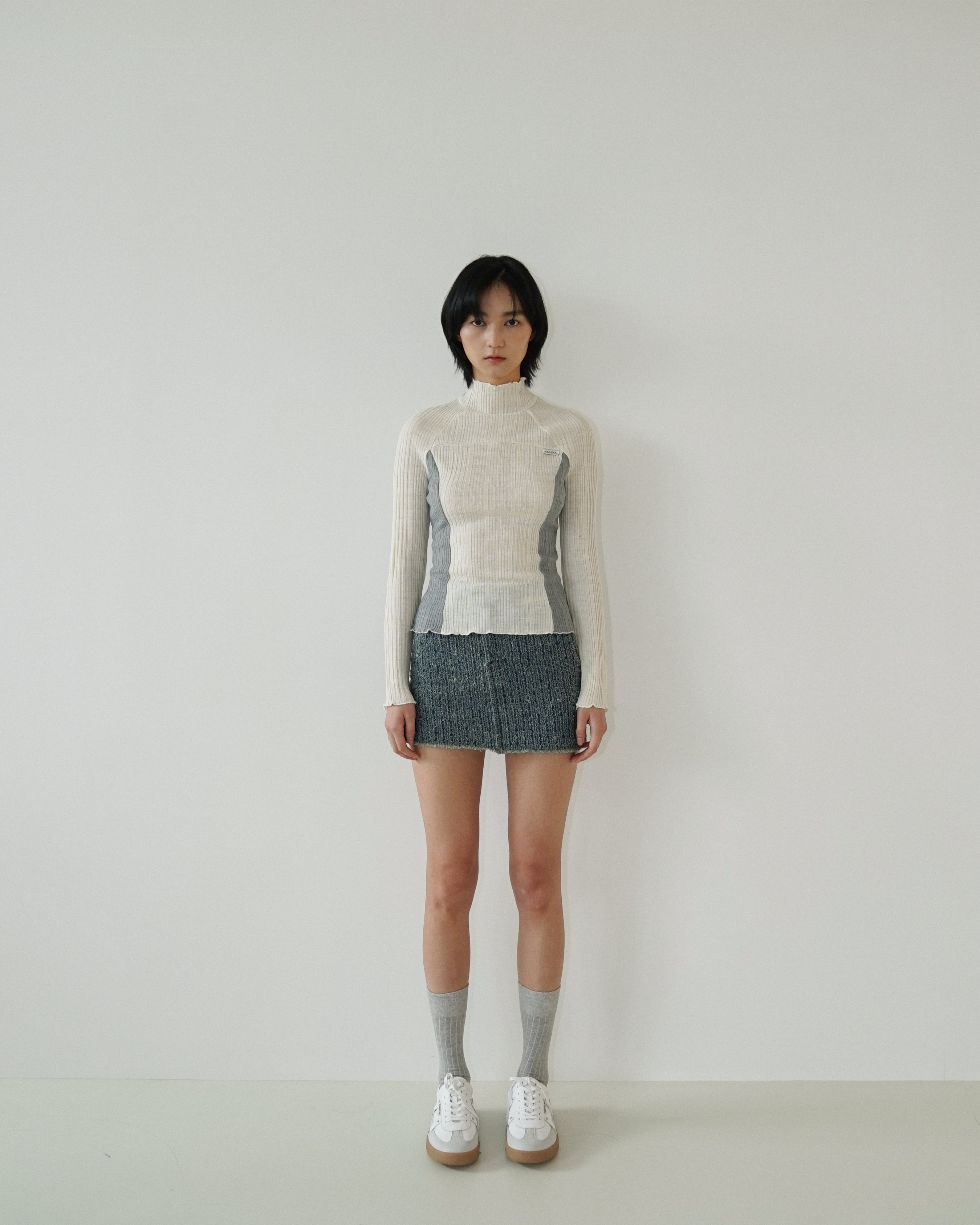 Kimhe Kim - Gabriel Knit (Grey/Ivory) product image 1 | TRAB K-Fashion Australia