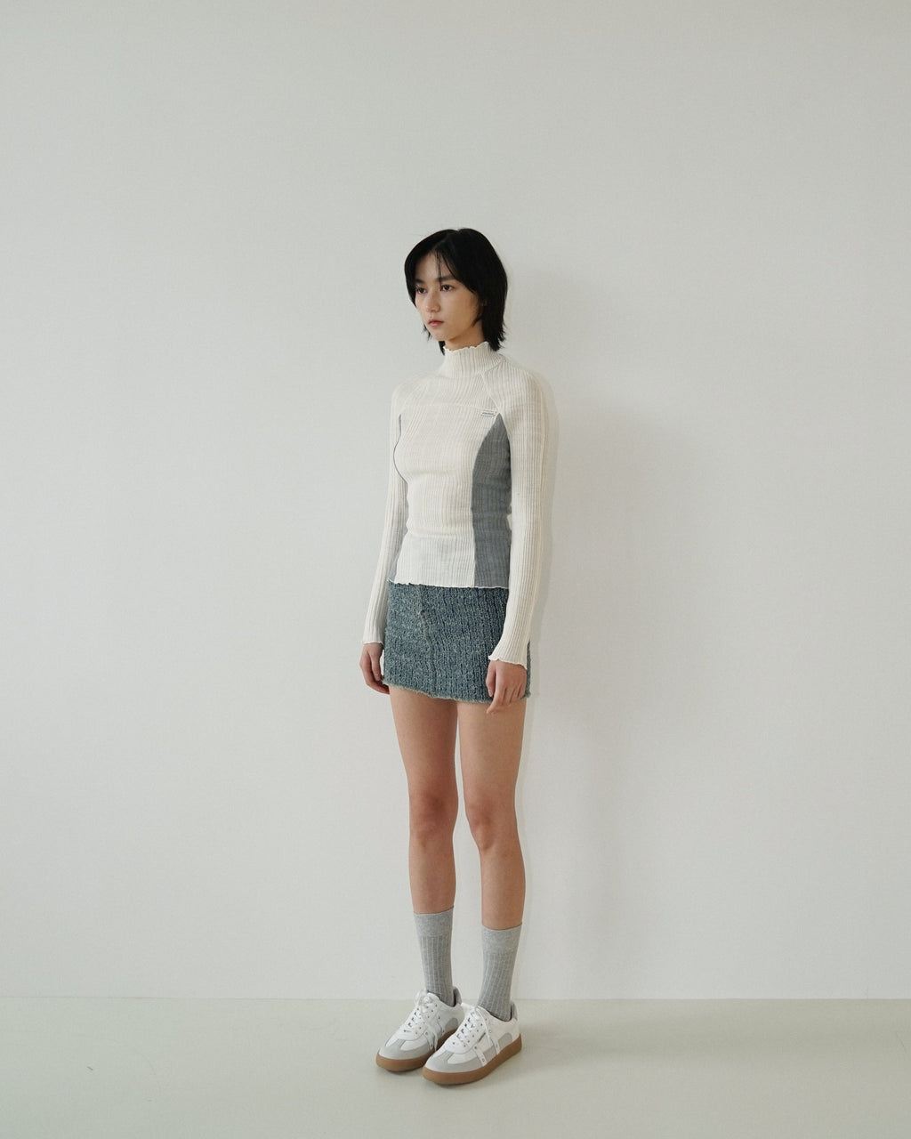 Kimhe Kim - Gabriel Knit (Grey/Ivory) product image 2 | TRAB K-Fashion Australia
