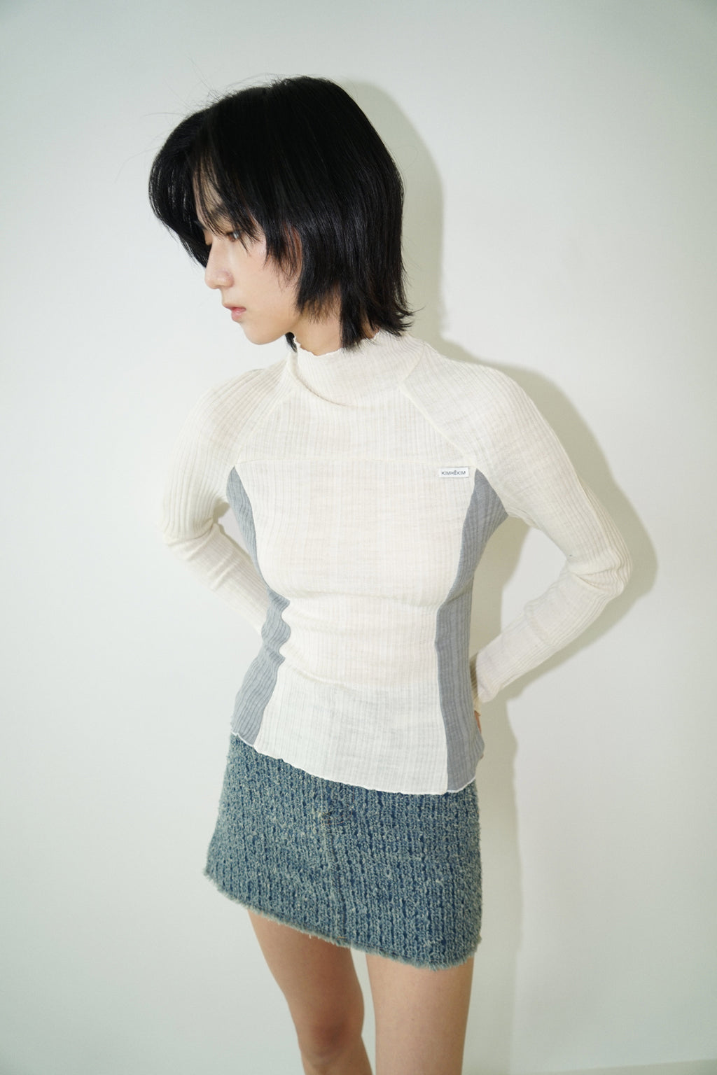 Kimhe Kim - Gabriel Knit (Grey/Ivory) product image 7 | TRAB K-Fashion Australia