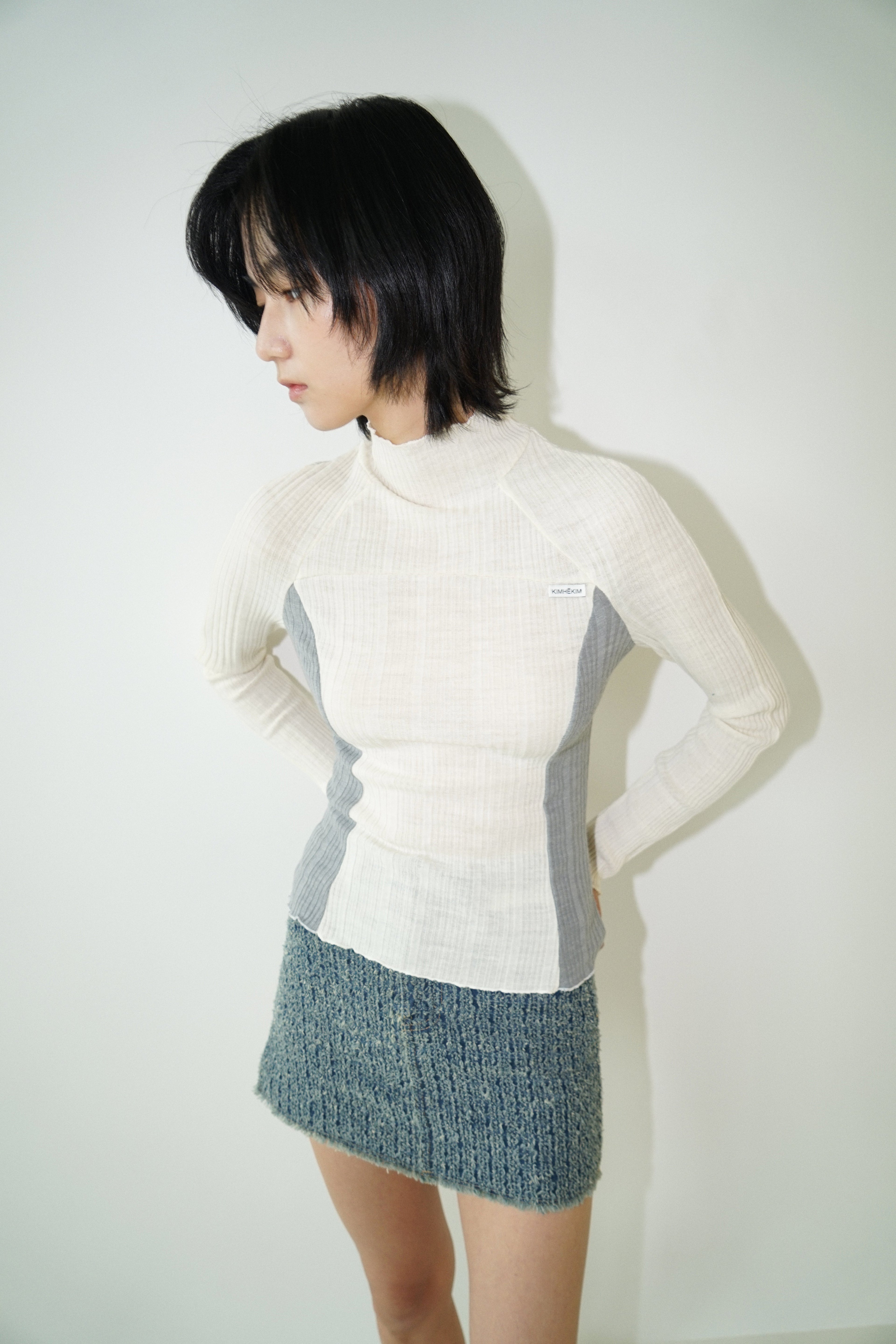 Kimhe Kim - Gabriel Knit (Grey/Ivory) product image 7 | TRAB K-Fashion Australia