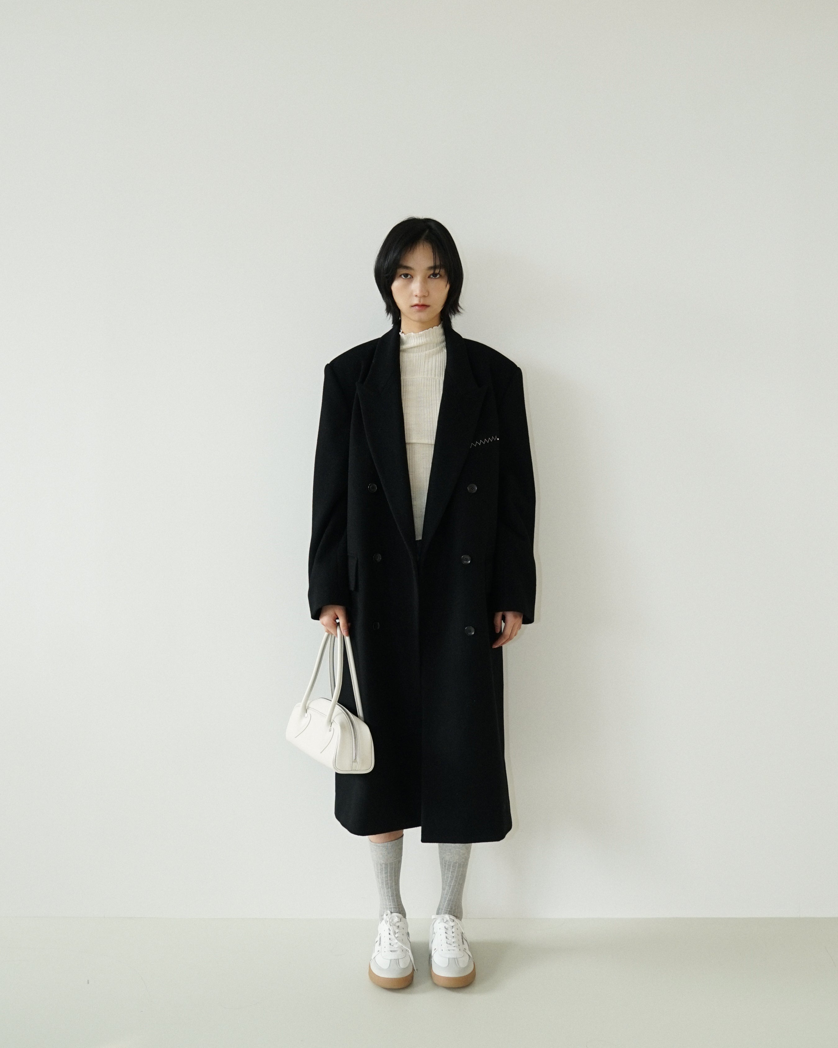 Kimhe Kim - Daniel Double Brestead Coat (Black) product image 1 | TRAB K-Fashion Australia