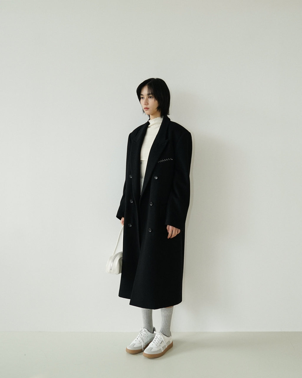 Kimhe Kim - Daniel Double Brestead Coat (Black) product image 2 | TRAB K-Fashion Australia