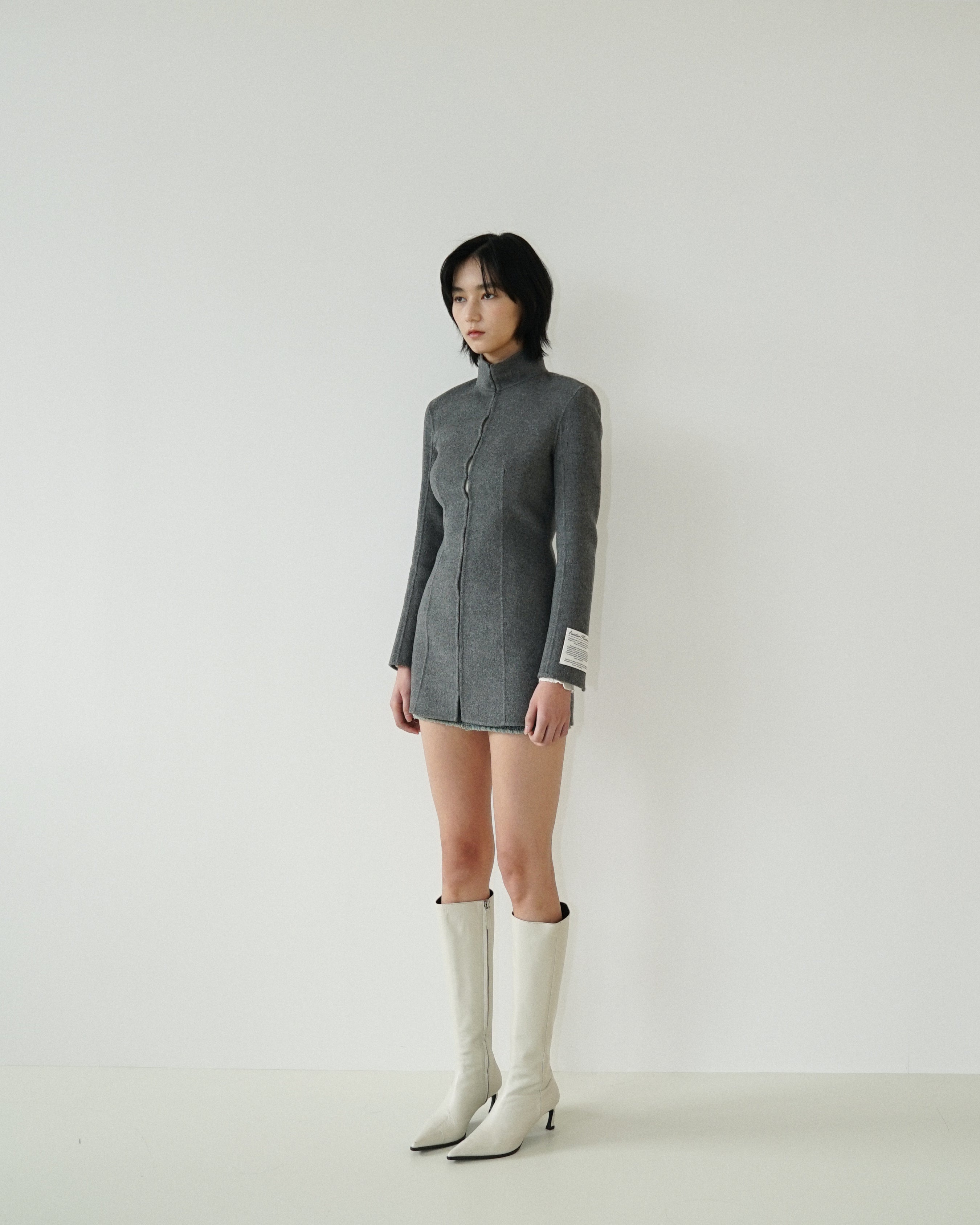 Kimhe Kim - Stockman Cashmere Jacket (Grey) product image 2 | TRAB K-Fashion Australia
