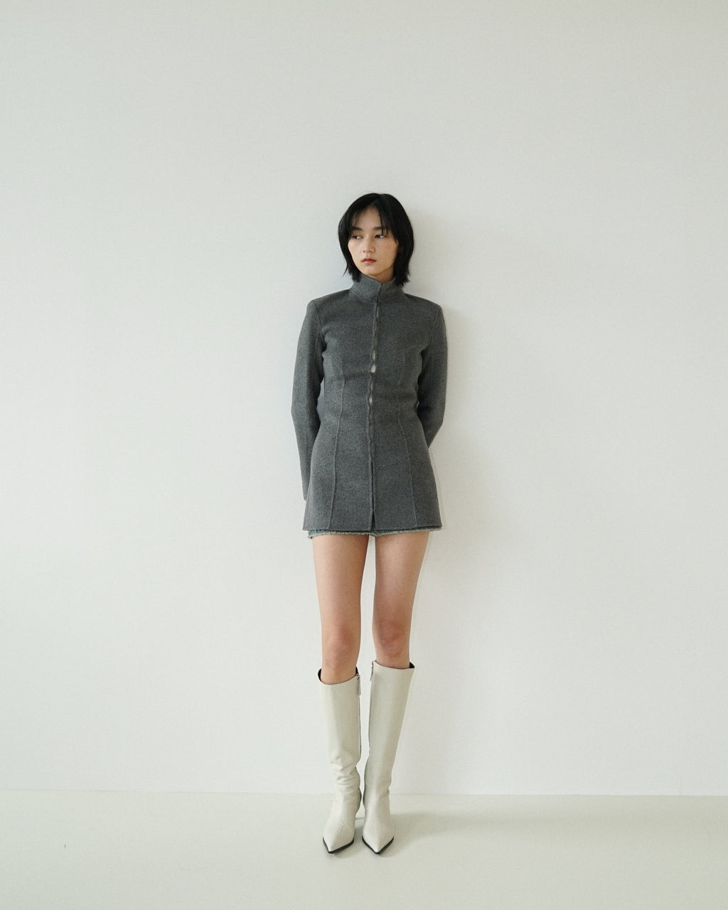 Kimhe Kim - Stockman Cashmere Jacket (Grey) product image 5 | TRAB K-Fashion Australia