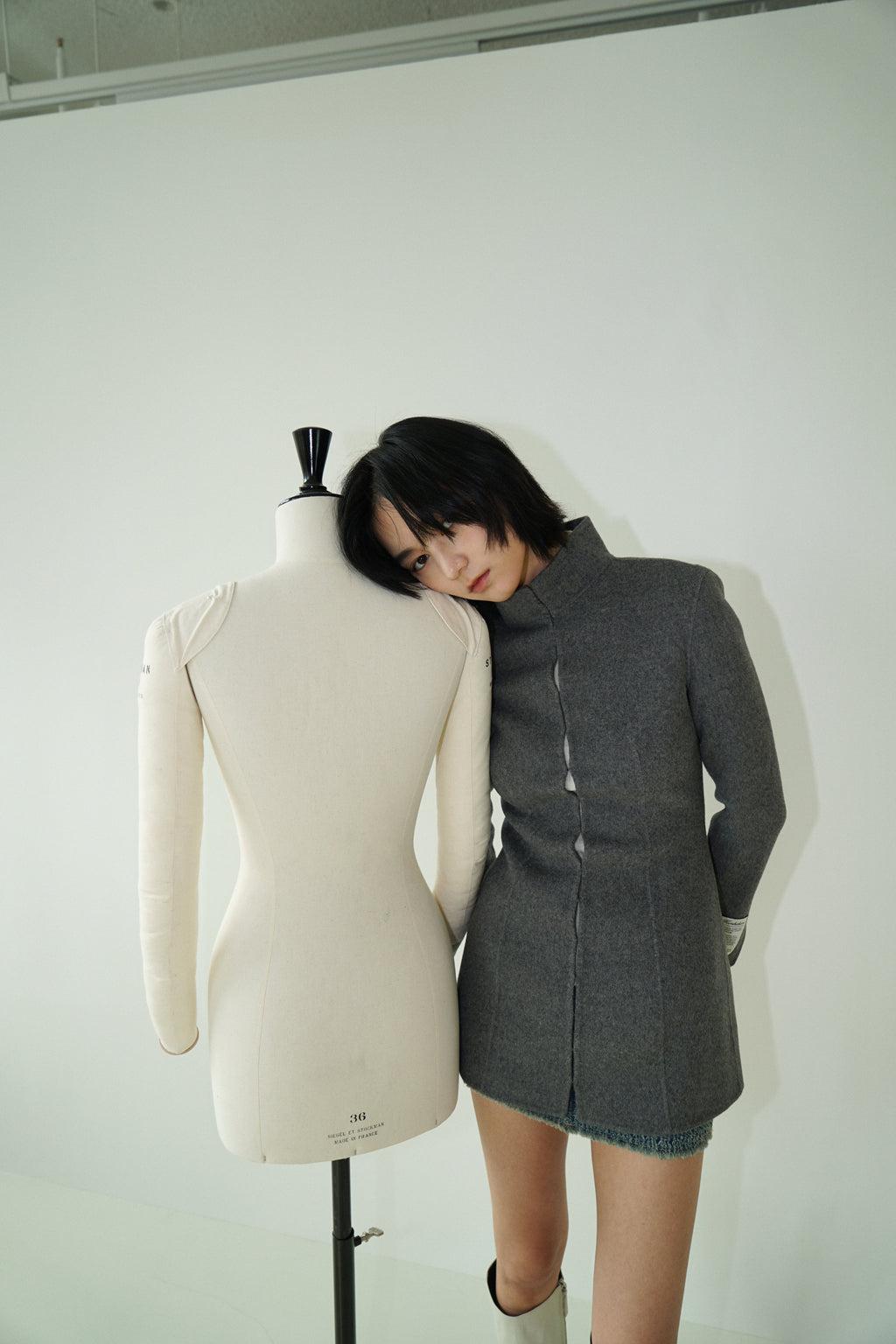 Kimhe Kim - Stockman Cashmere Jacket (Grey) product image 7 | TRAB K-Fashion Australia