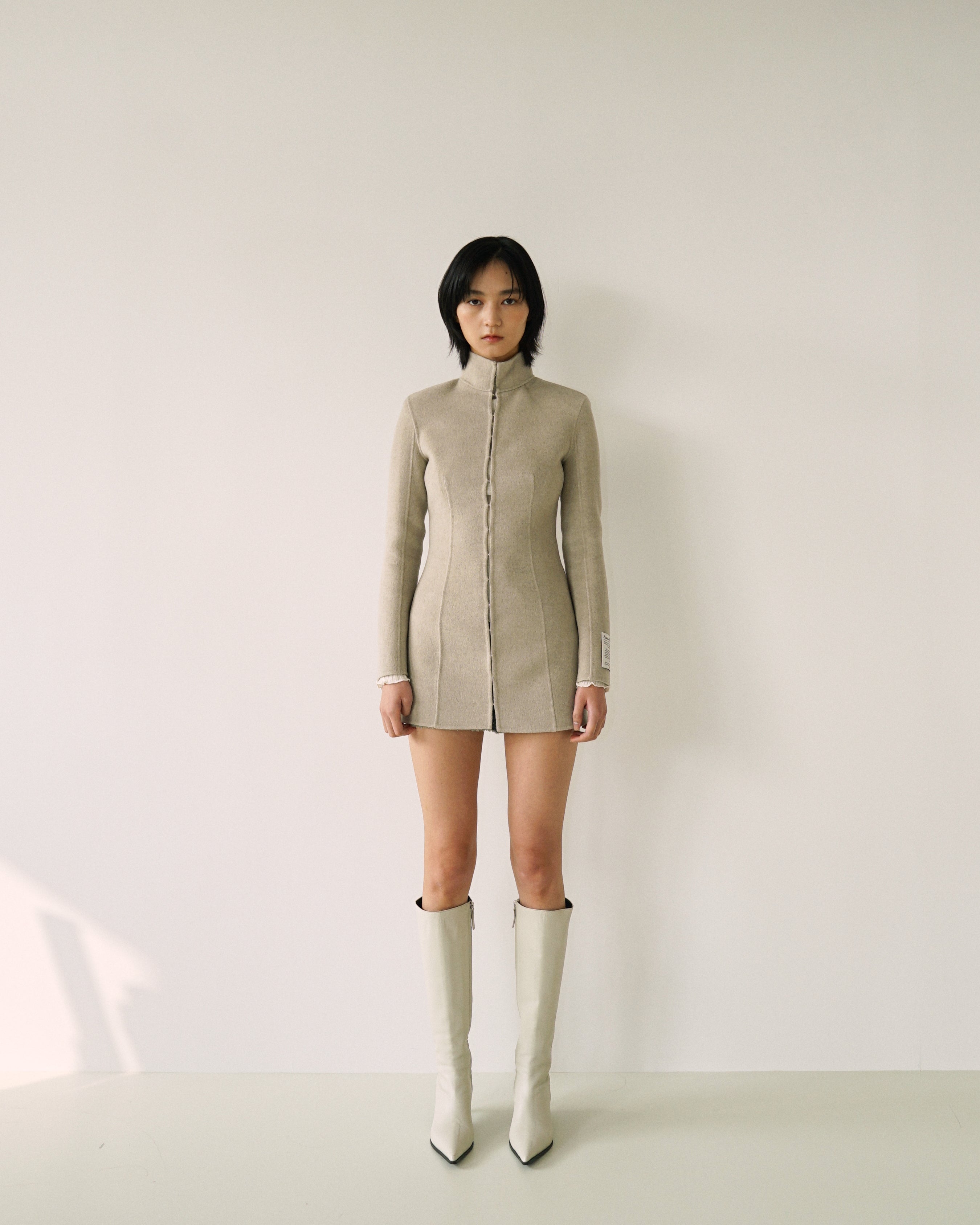 Kimhe Kim - Stockman Cashmere Jacket (Light Grey) product image 1 | TRAB K-Fashion Australia
