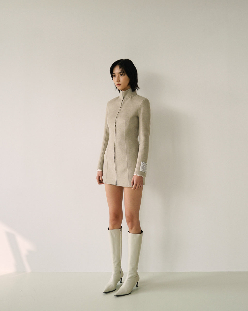Kimhe Kim - Stockman Cashmere Jacket (Light Grey) product image 2 | TRAB K-Fashion Australia