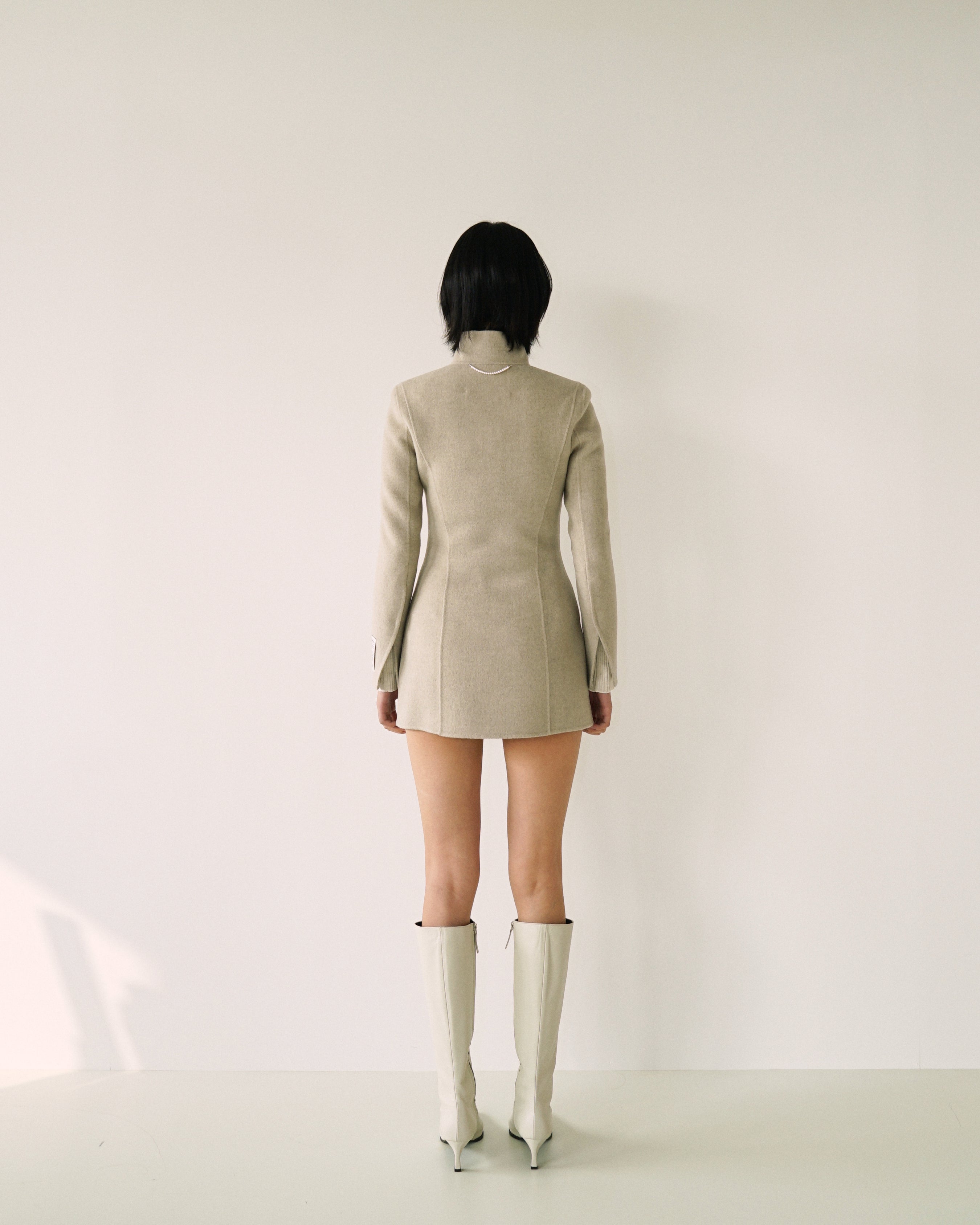 Kimhe Kim - Stockman Cashmere Jacket (Light Grey) product image 4 | TRAB K-Fashion Australia