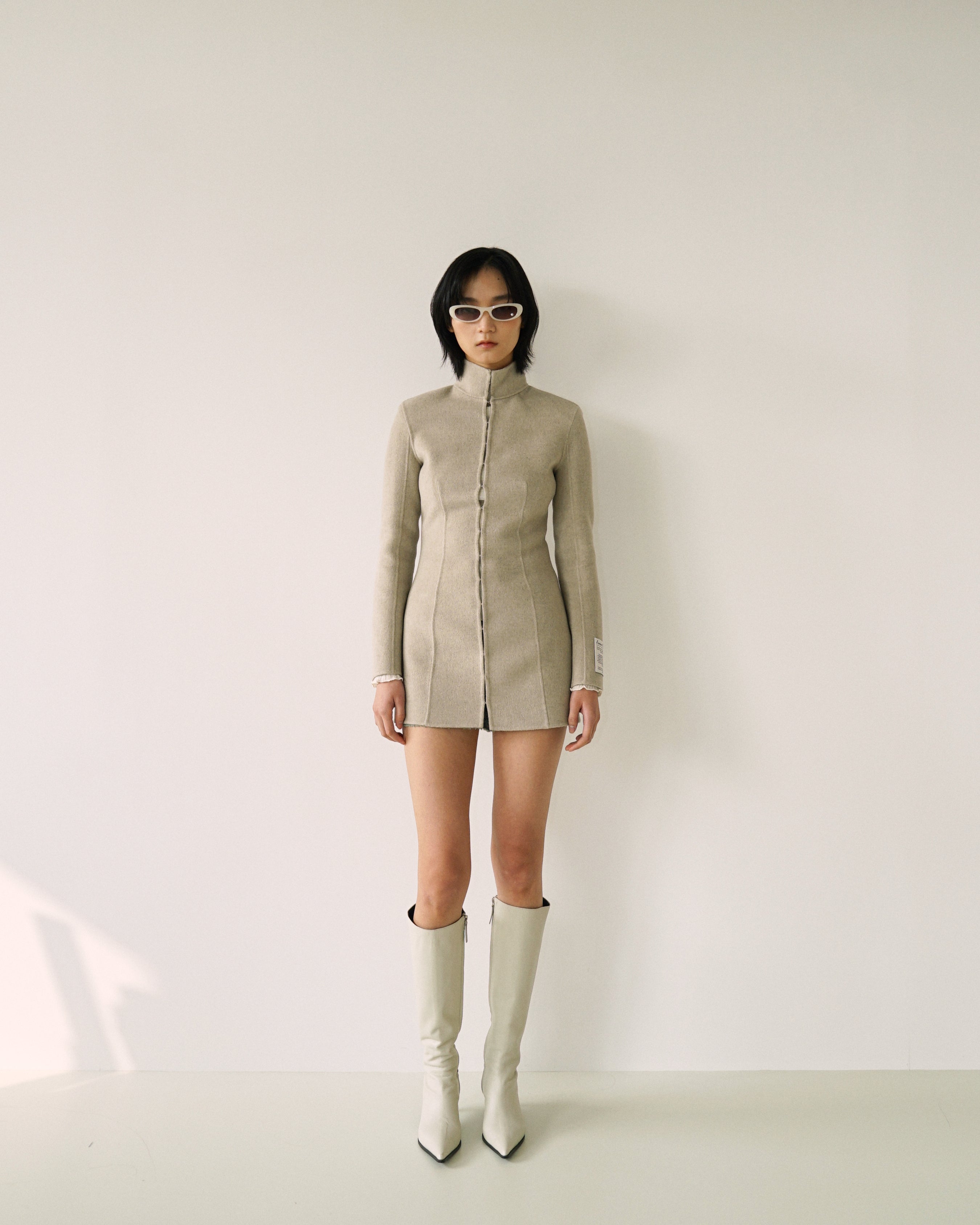 Kimhe Kim - Stockman Cashmere Jacket (Light Grey) product image 5 | TRAB K-Fashion Australia