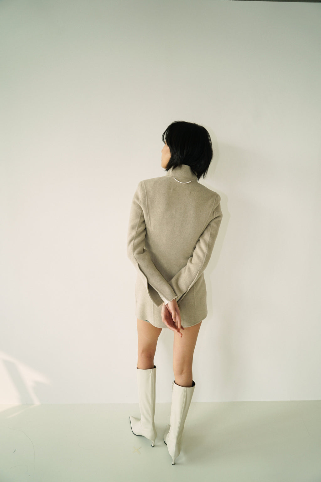 Kimhe Kim - Stockman Cashmere Jacket (Light Grey) product image 6 | TRAB K-Fashion Australia