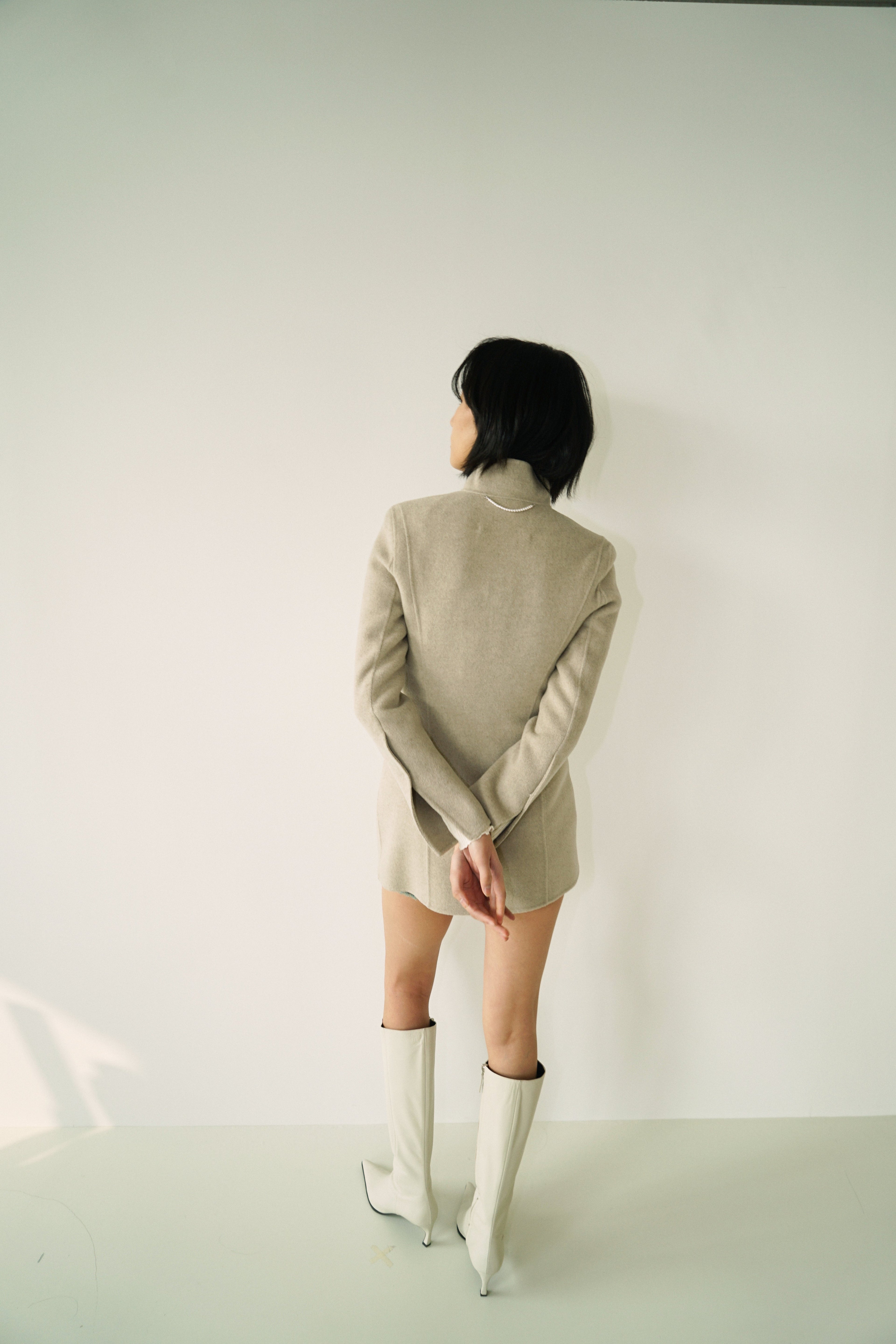 Kimhe Kim - Stockman Cashmere Jacket (Light Grey) product image 6 | TRAB K-Fashion Australia